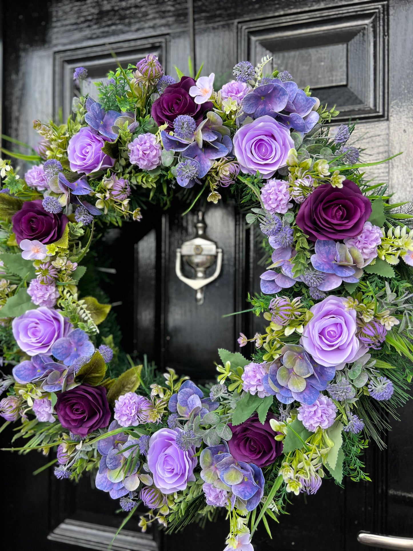 65cm WILD MEADOW LILAC/PURPLE DELUXE FOLIAGE ANY SEASON WREATH