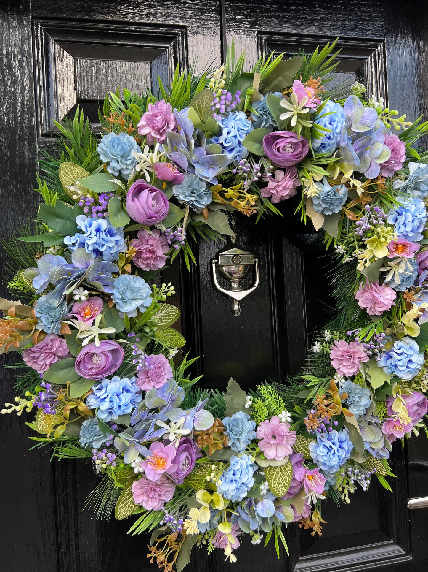 65cm LILACS/BLUES MIXED FOLIAGE ANY SEASON WRE