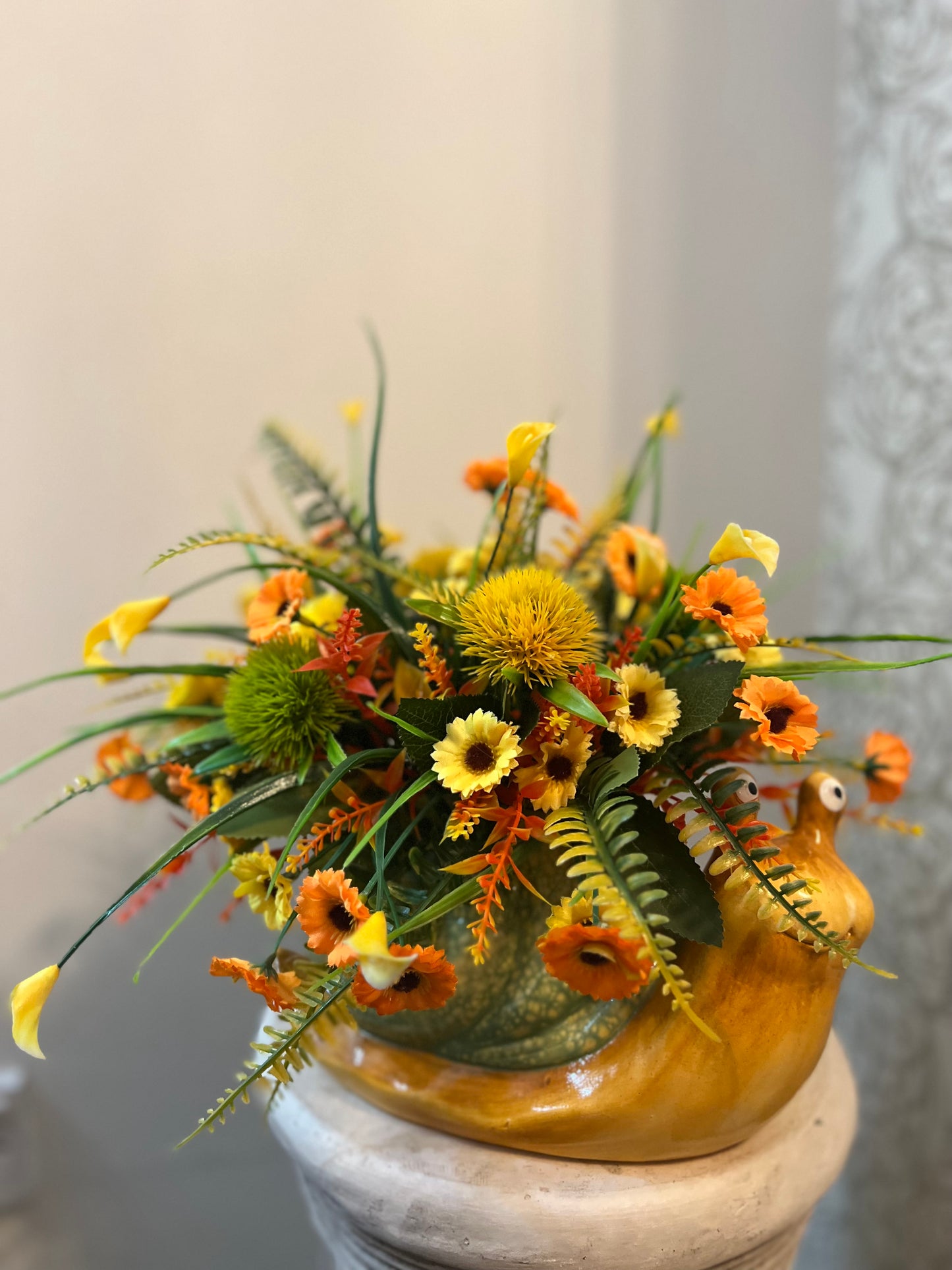 POT FLORAL SNAIL
