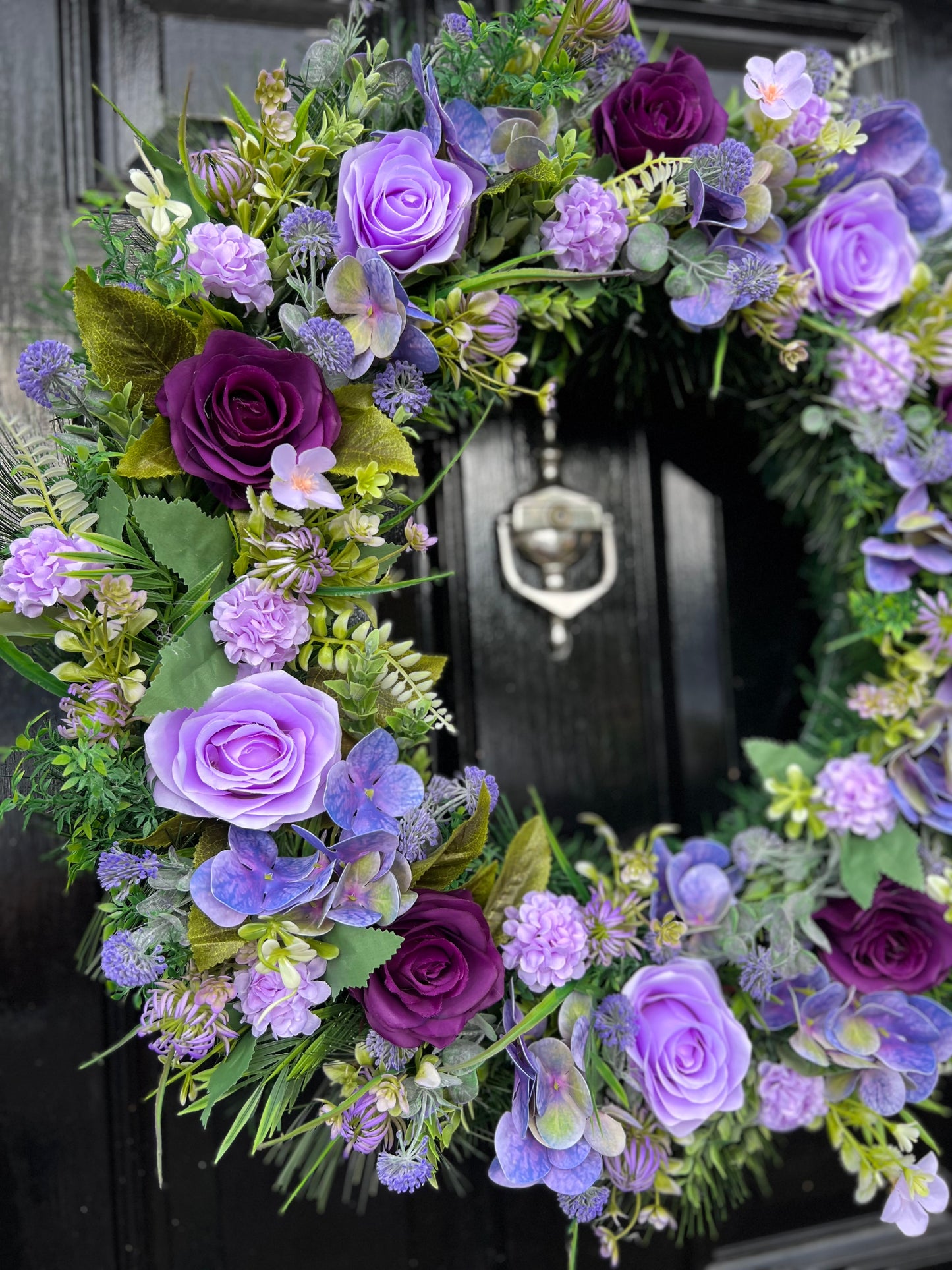 65cm WILD MEADOW LILAC/PURPLE DELUXE FOLIAGE ANY SEASON WREATH