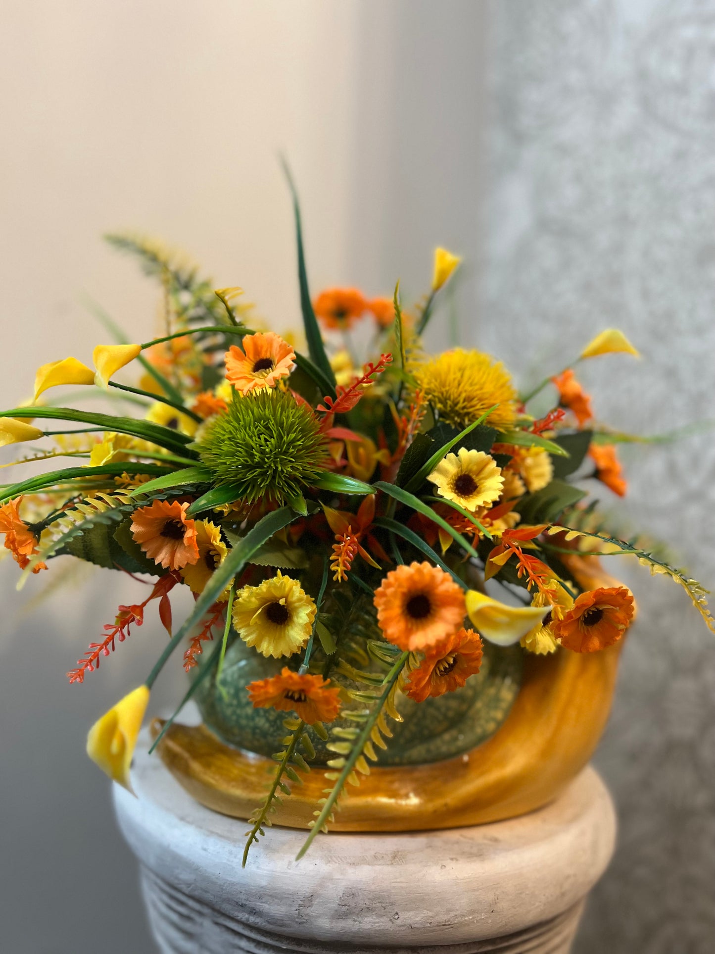 POT FLORAL SNAIL
