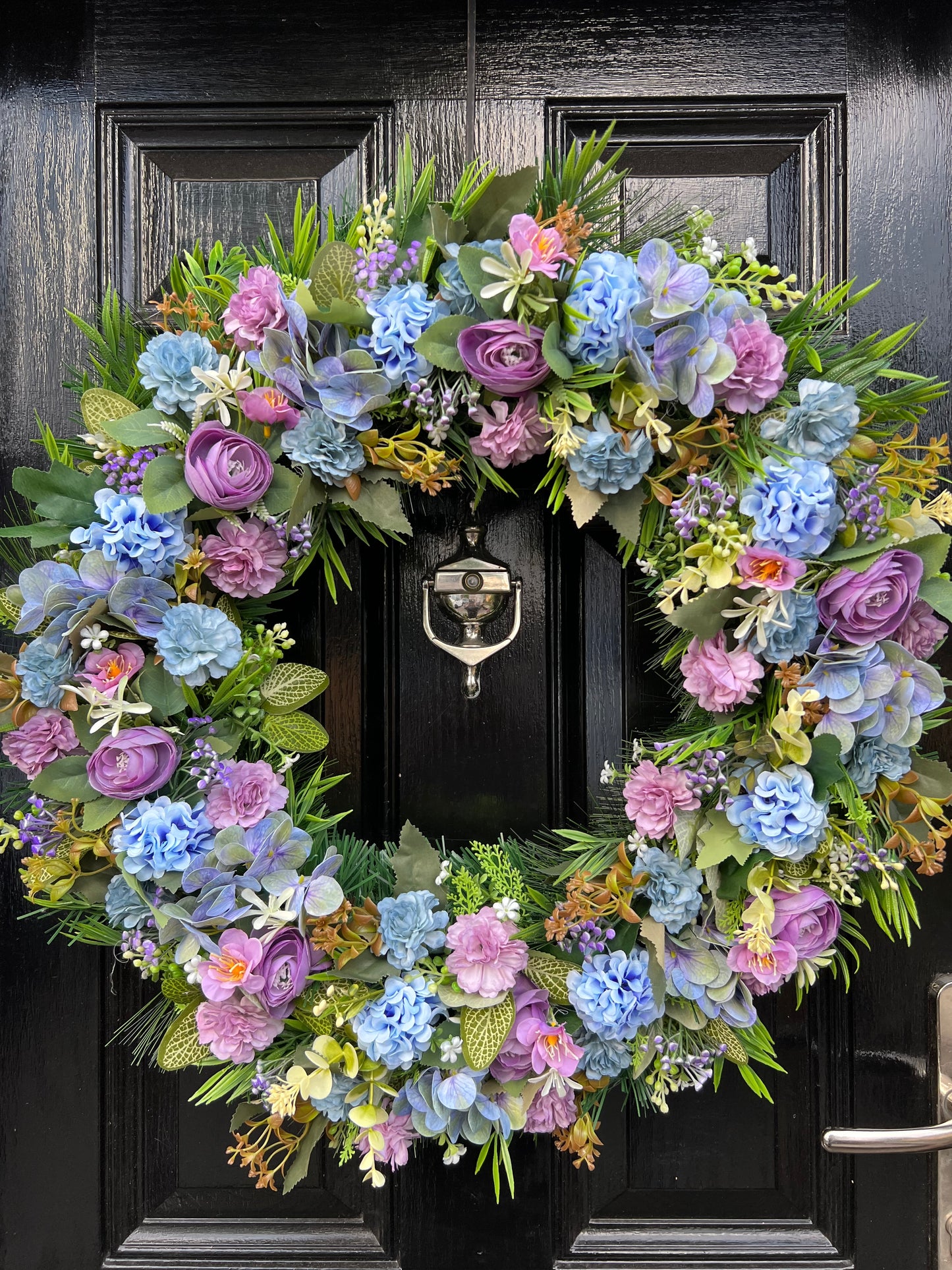 65cm LILACS/BLUES MIXED FOLIAGE ANY SEASON WRE