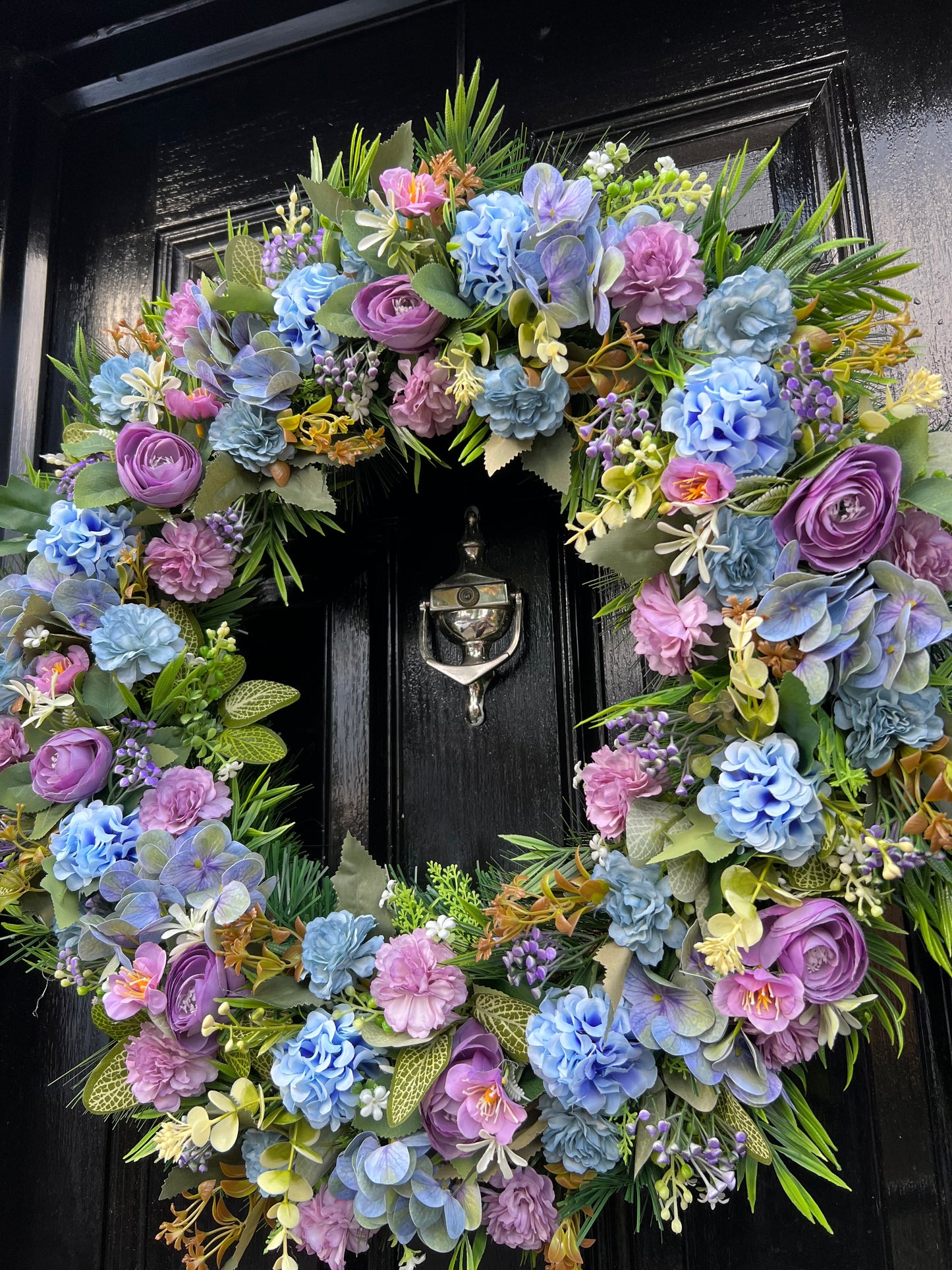 65cm LILACS/BLUES MIXED FOLIAGE ANY SEASON WRE