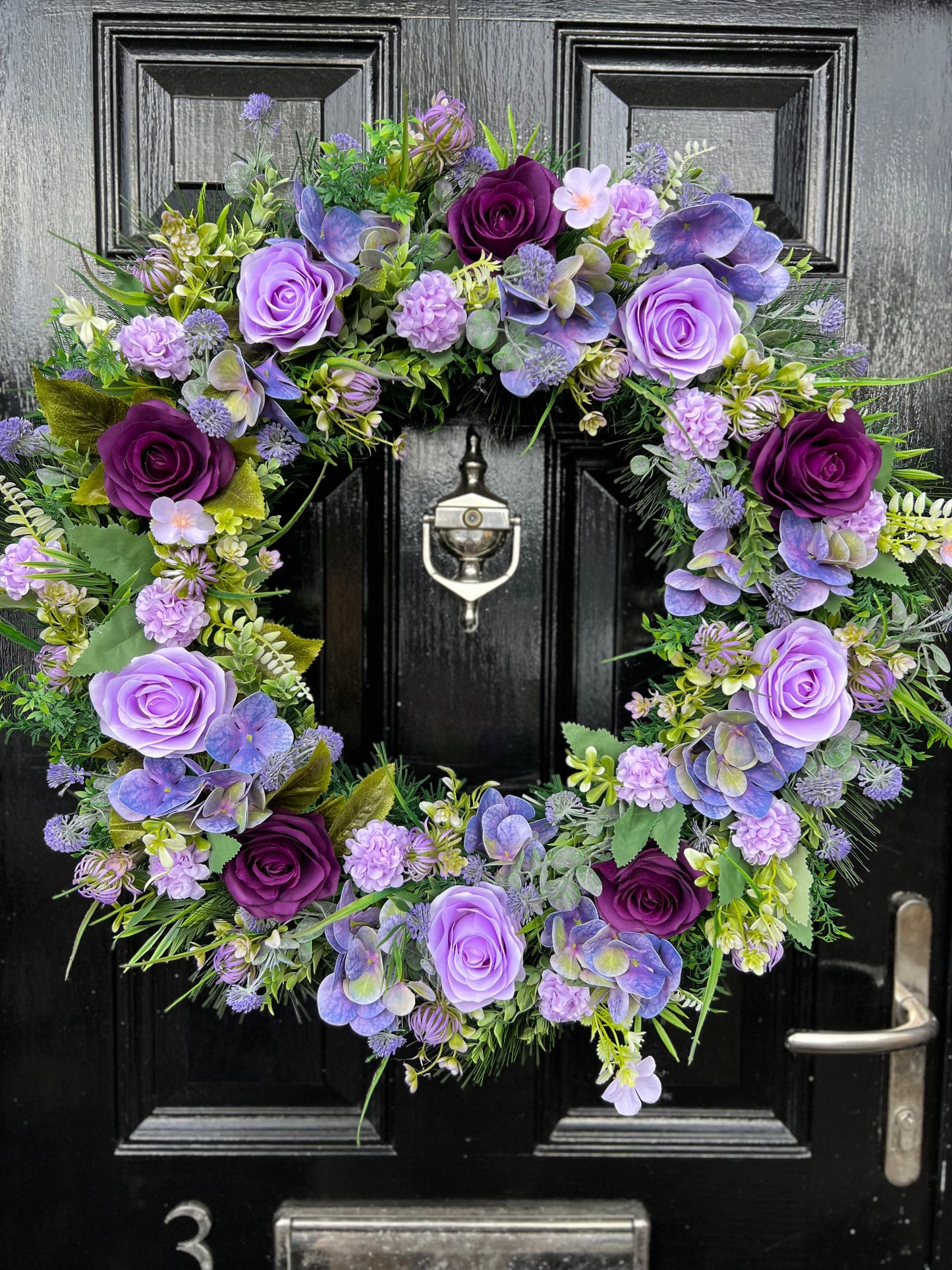 65cm WILD MEADOW LILAC/PURPLE DELUXE FOLIAGE ANY SEASON WREATH