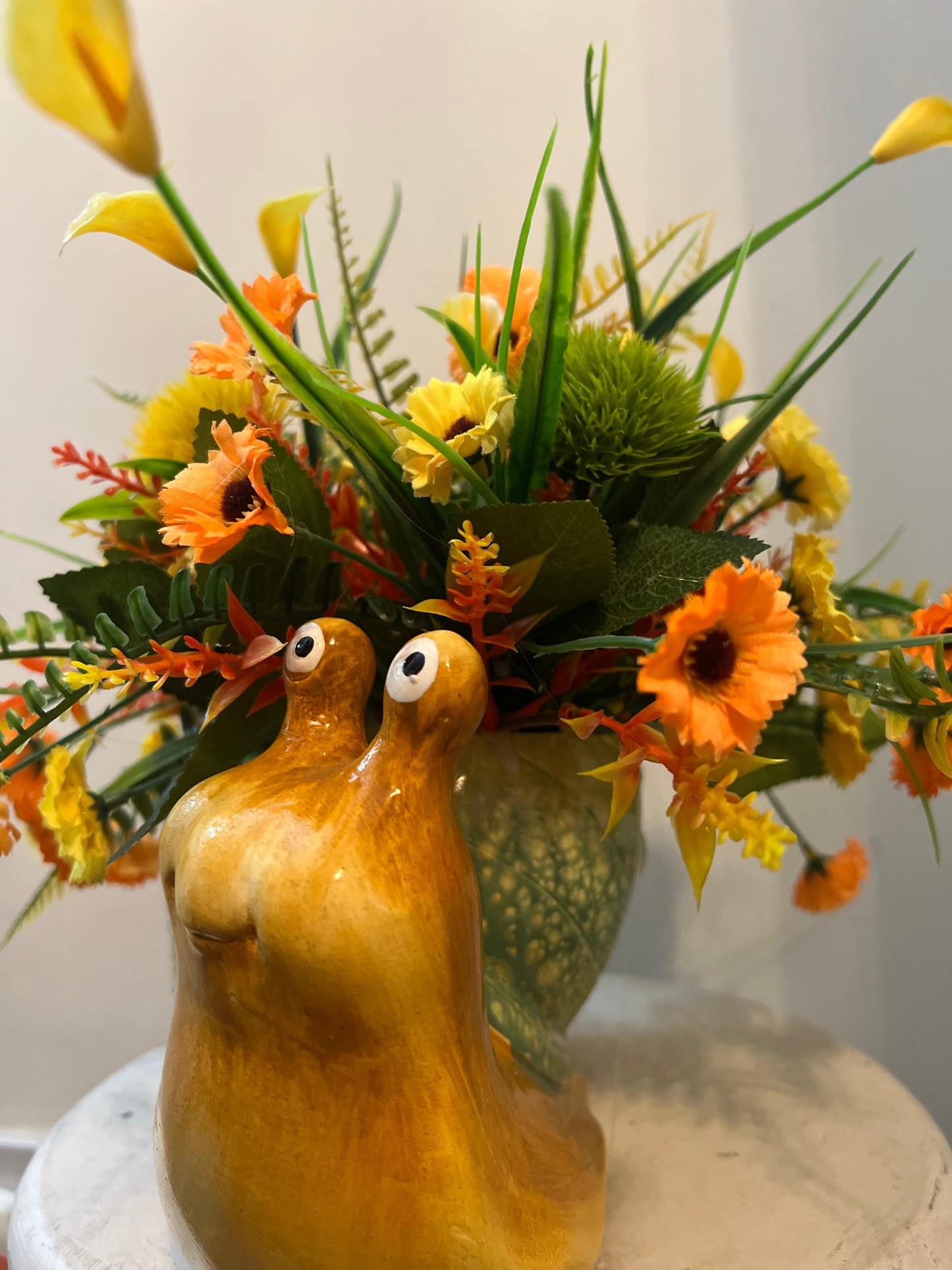 POT FLORAL SNAIL