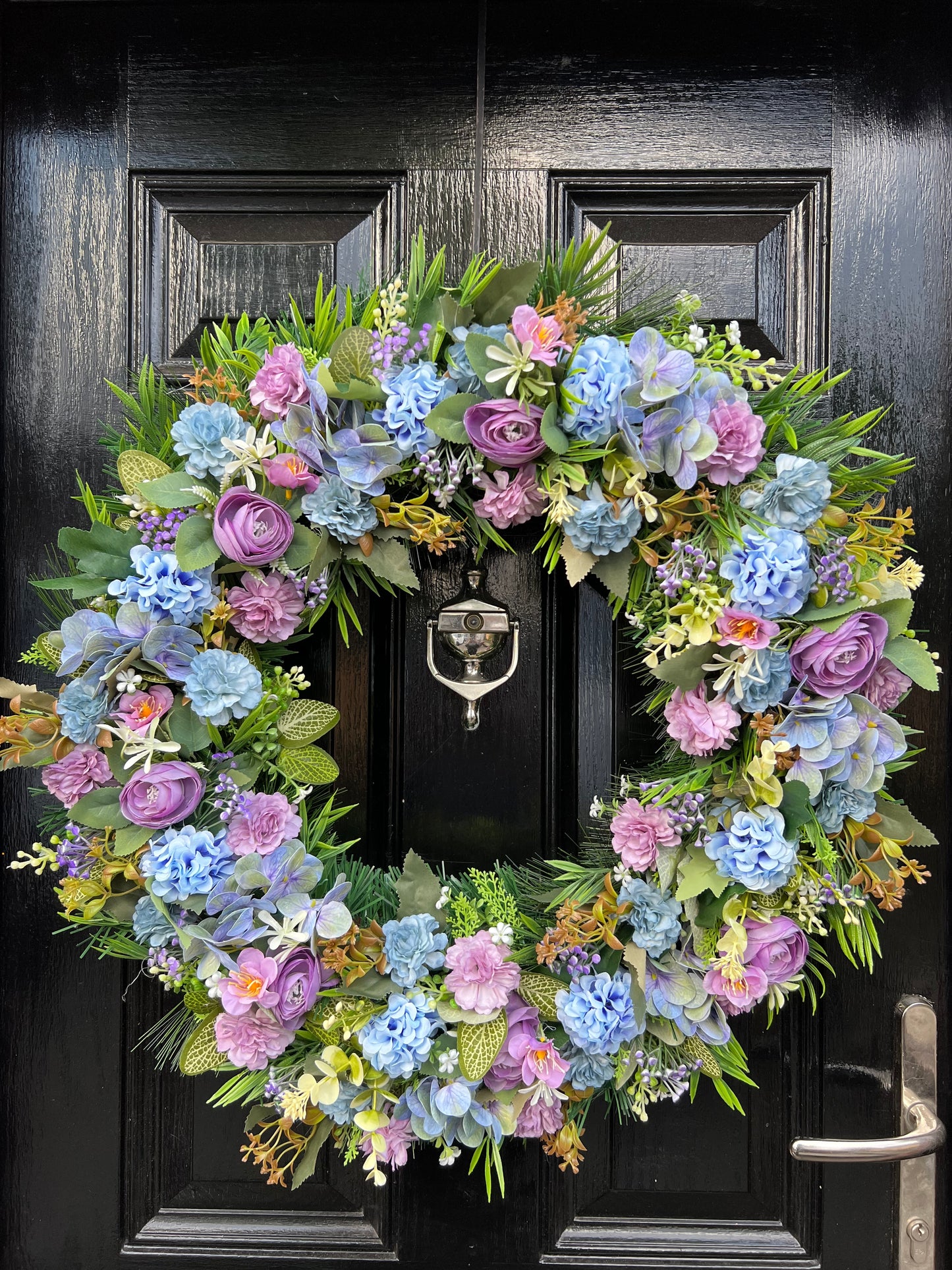 65cm LILACS/BLUES MIXED FOLIAGE ANY SEASON WRE