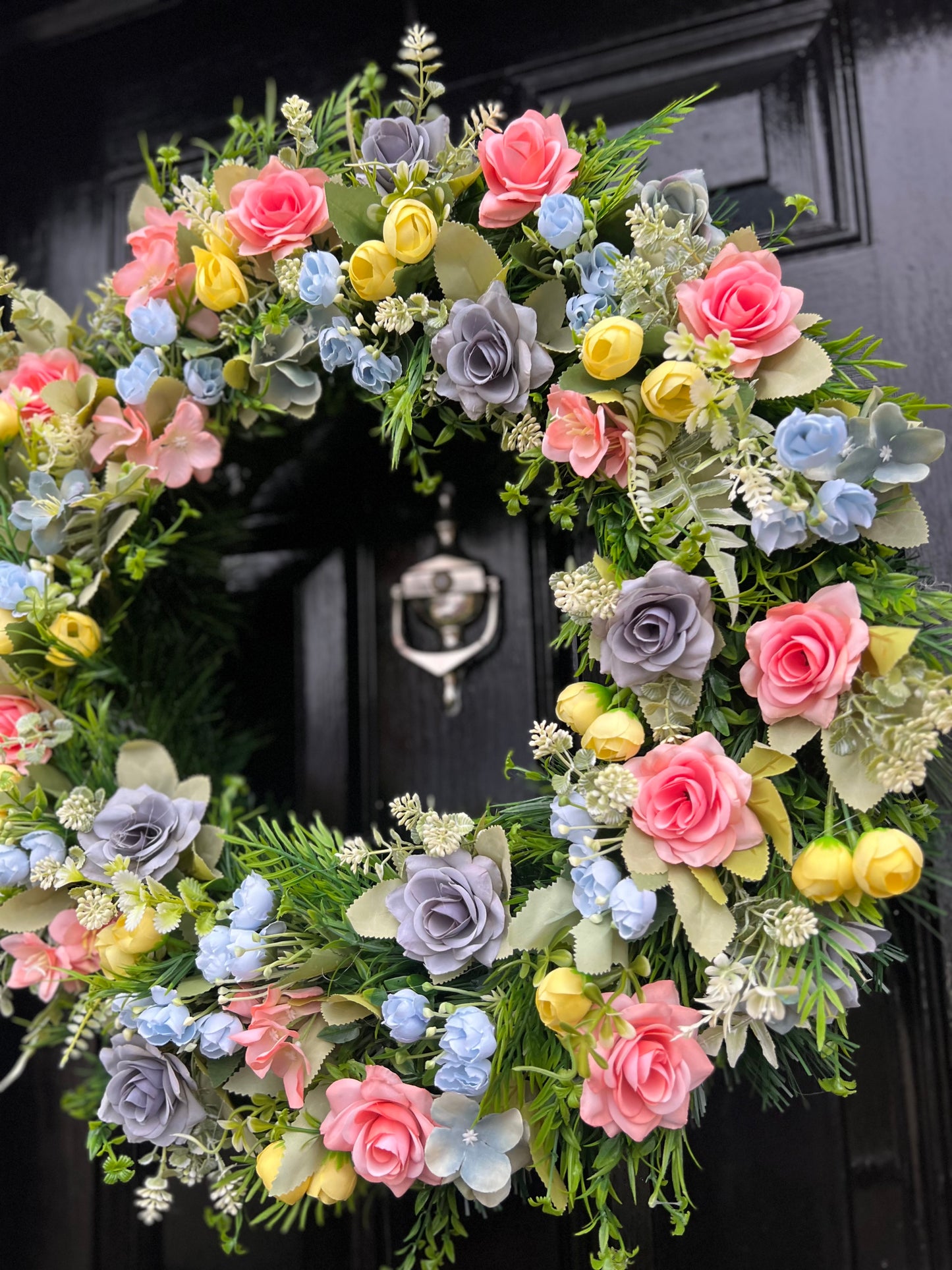 60cm PASTELS MIXED FOLIAGE ANY SEASON WREATH