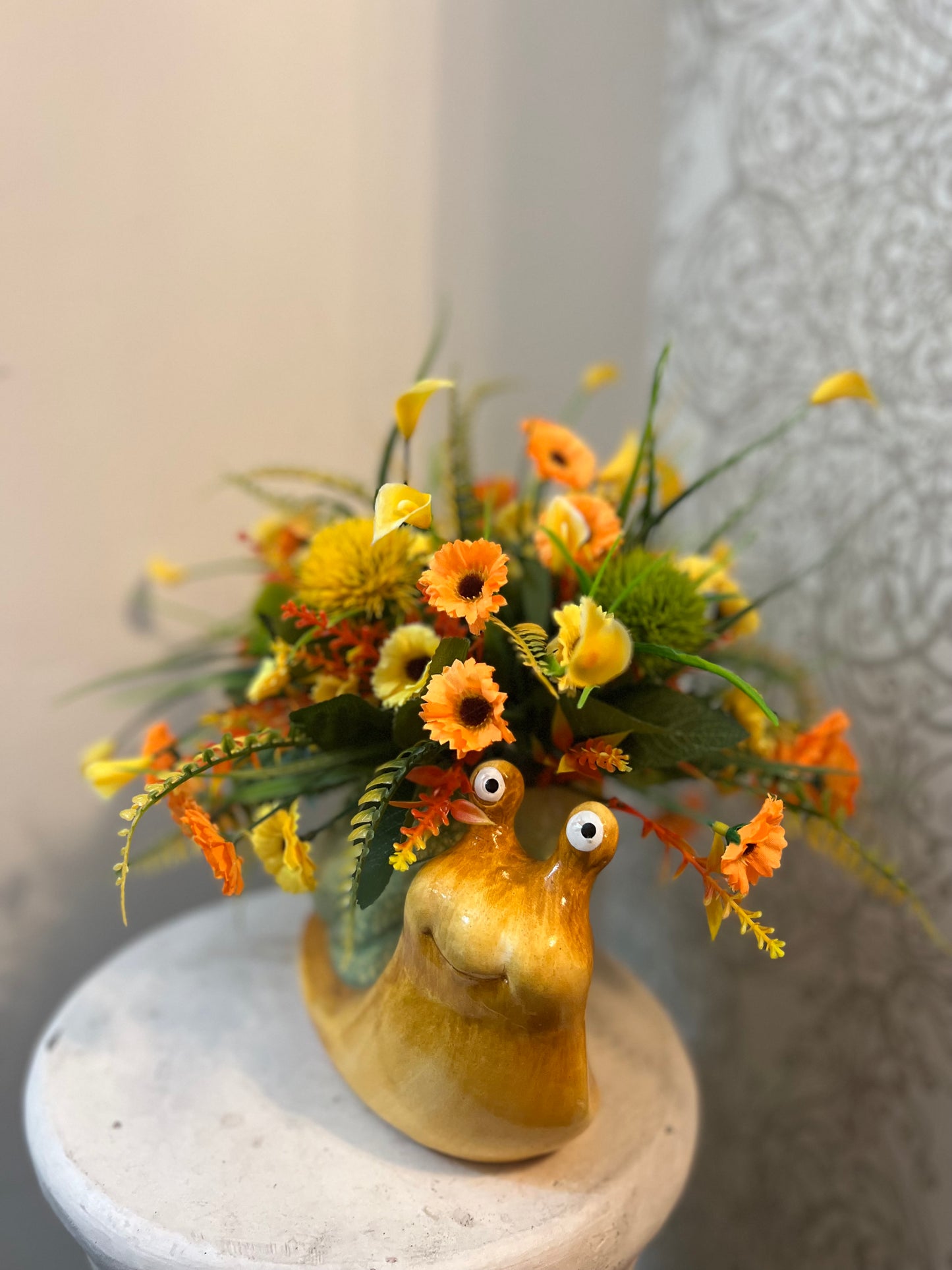POT FLORAL SNAIL