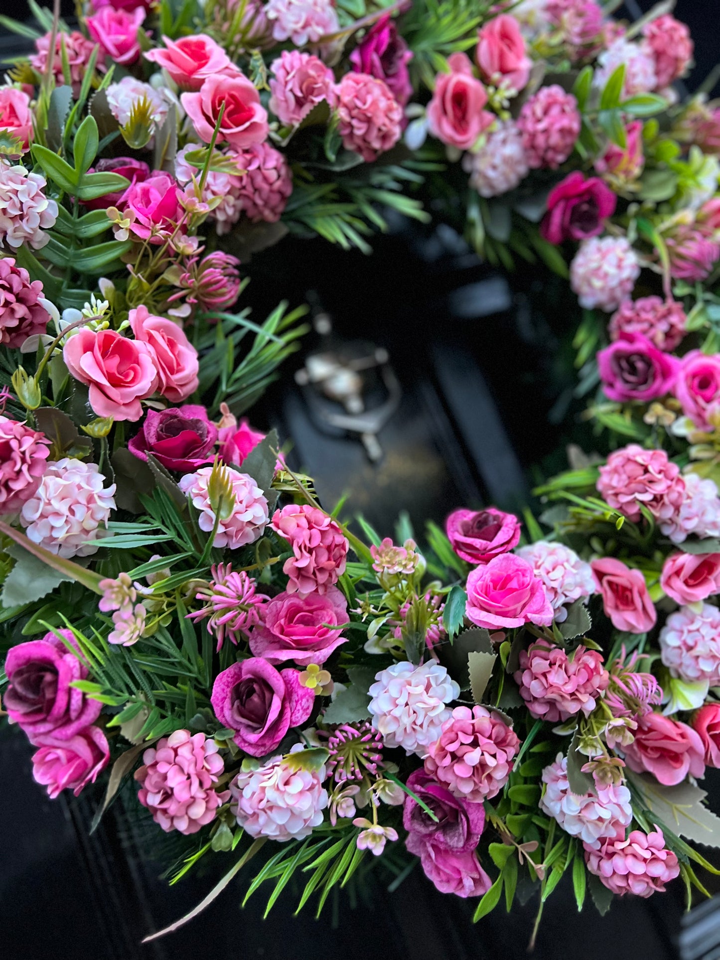 65cm VINTAGE PINKS DELUXE MIXED FOLIAGE ANY SEASON WREATH