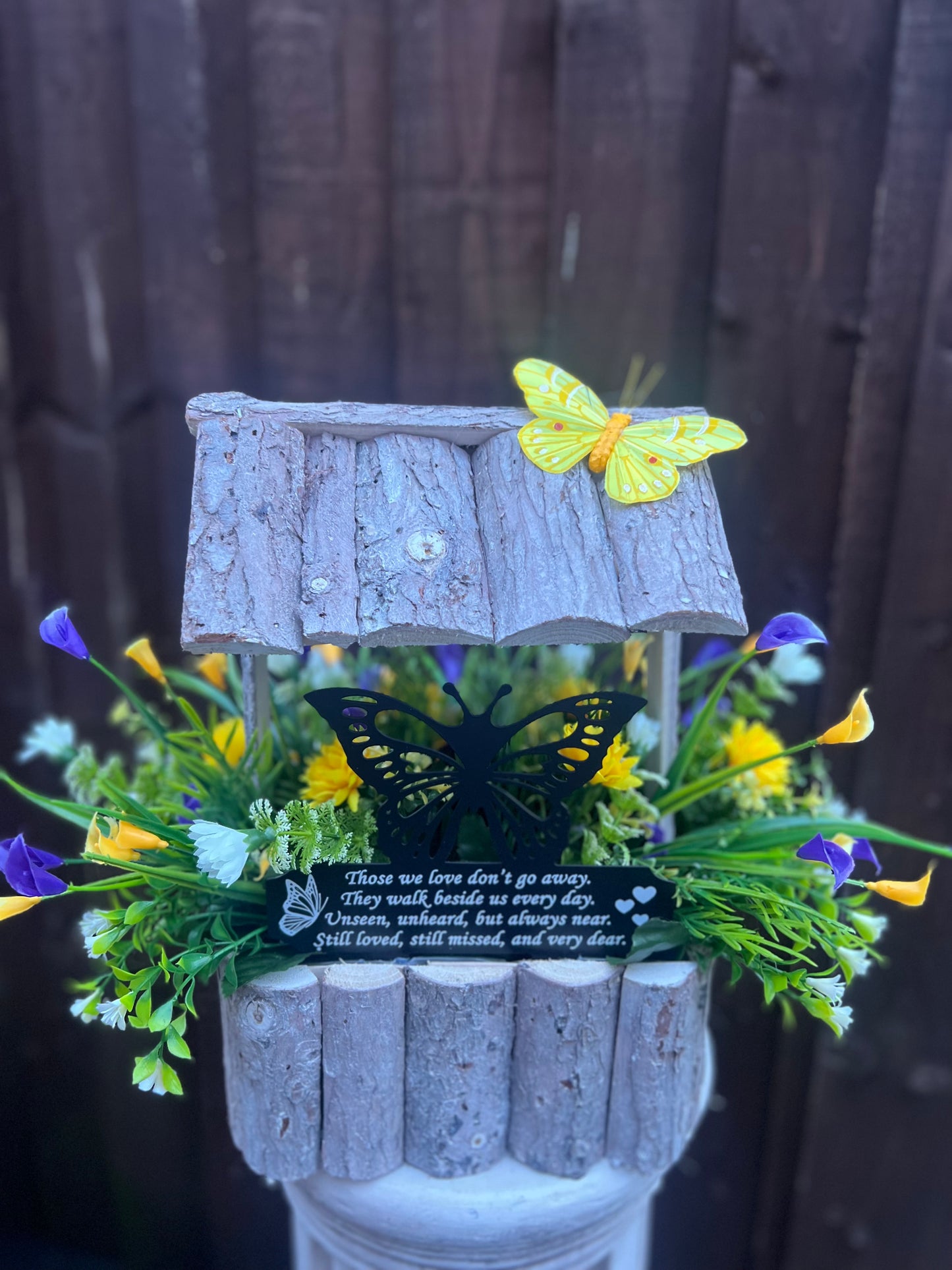 BUTTERFLY POEM STAKE WISHING WELL
