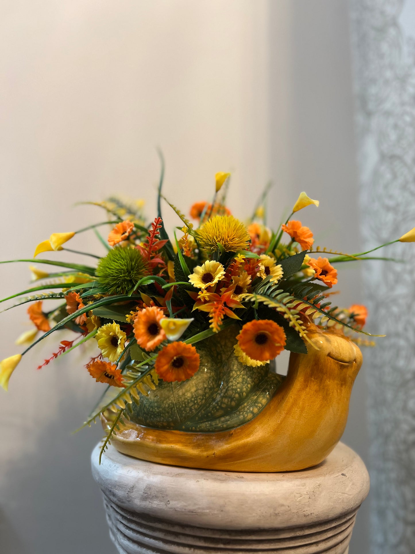 POT FLORAL SNAIL