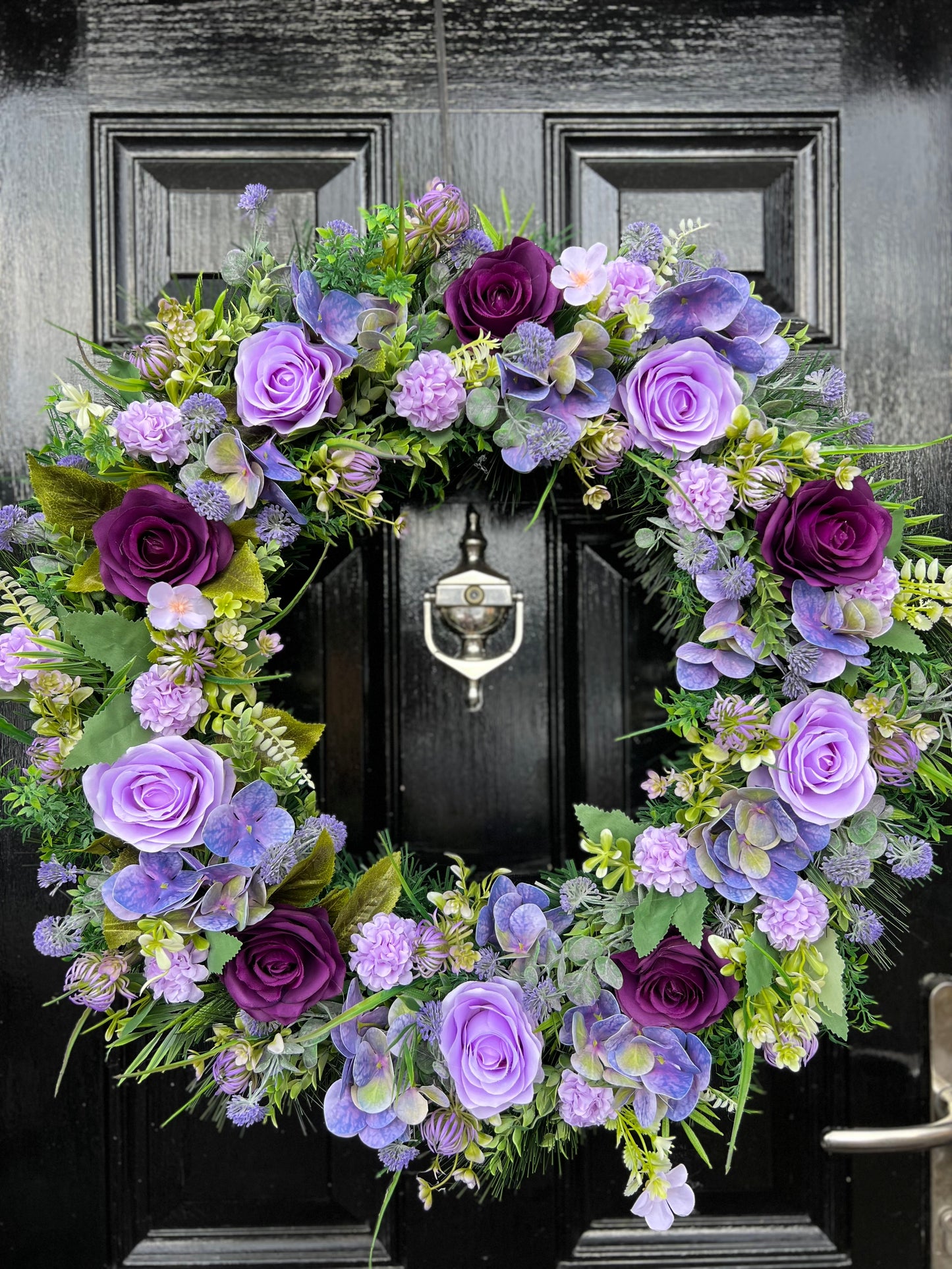 65cm WILD MEADOW LILAC/PURPLE DELUXE FOLIAGE ANY SEASON WREATH