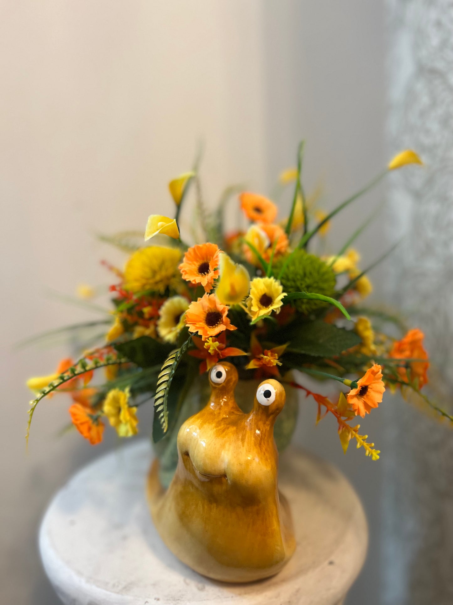 POT FLORAL SNAIL