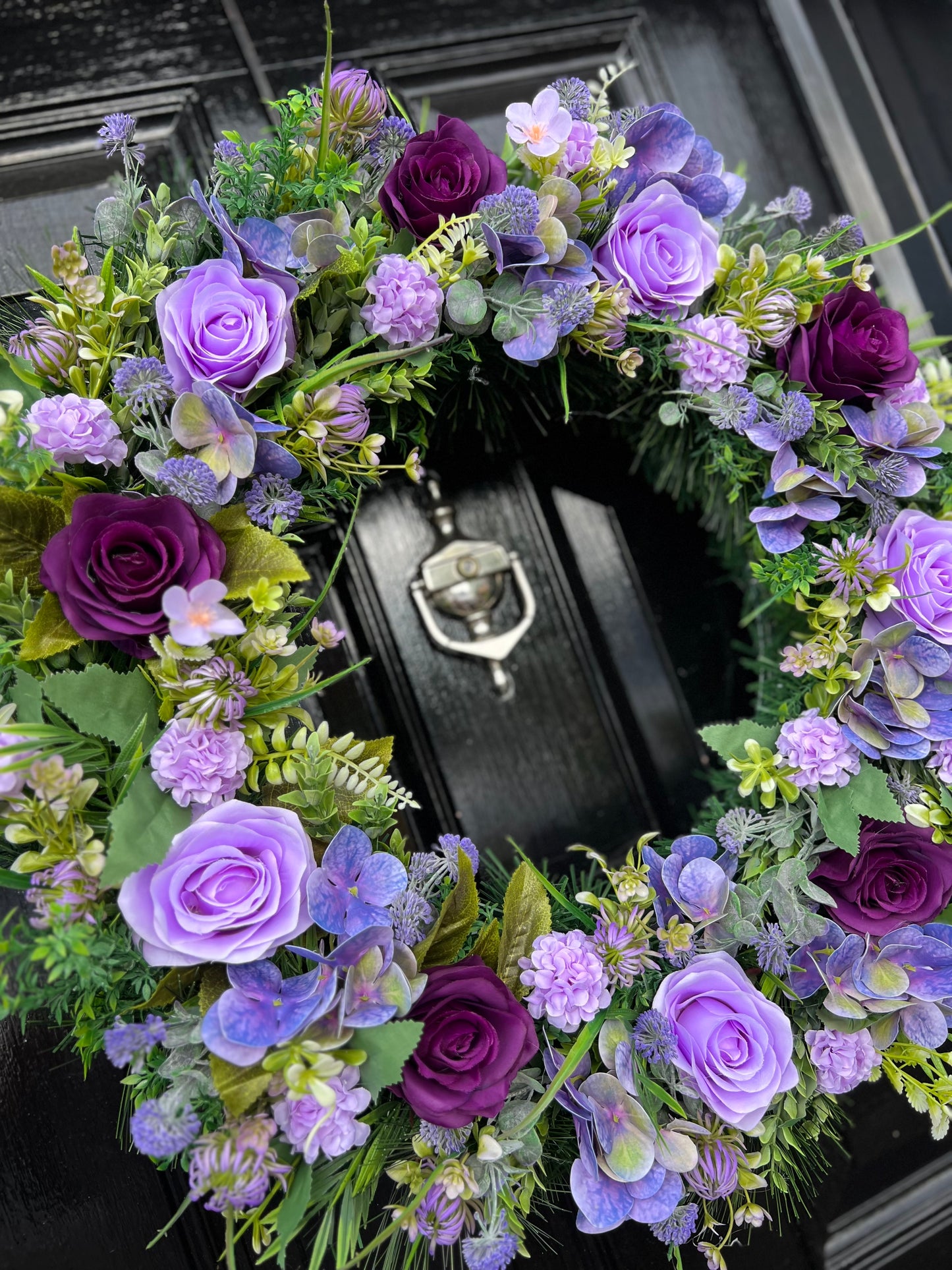 65cm WILD MEADOW LILAC/PURPLE DELUXE FOLIAGE ANY SEASON WREATH