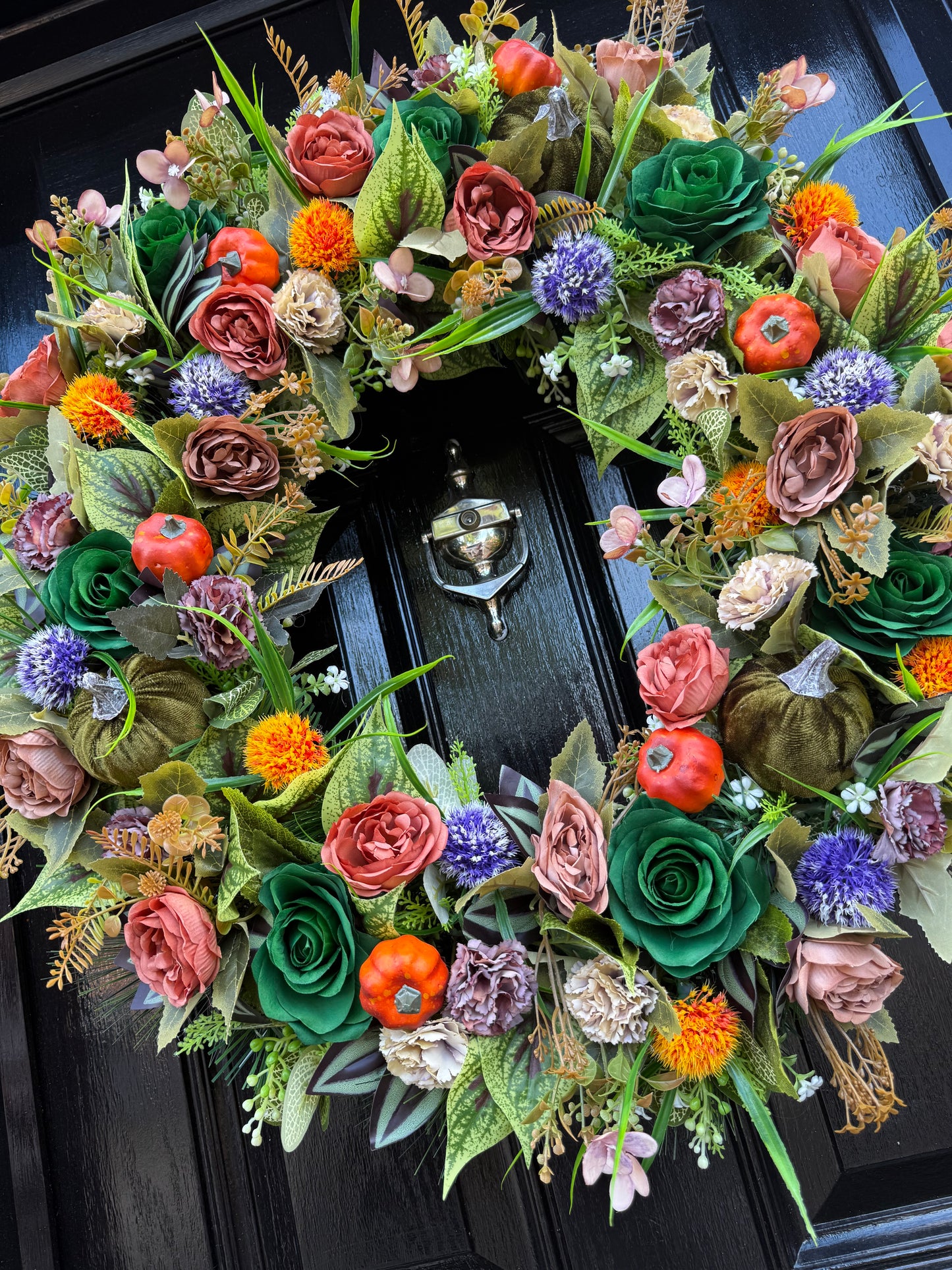 65cm DELUXE XL WOODLAND PUMPKIN MIXED FOLIAGE AUTUMN WREATH