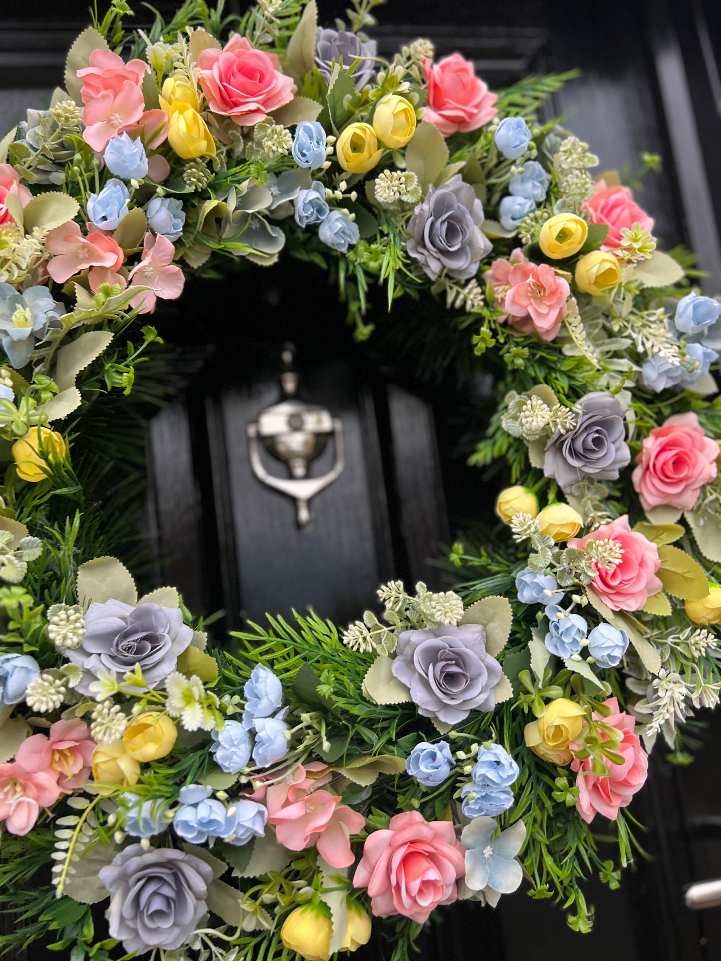 60cm PASTELS MIXED FOLIAGE ANY SEASON WREATH
