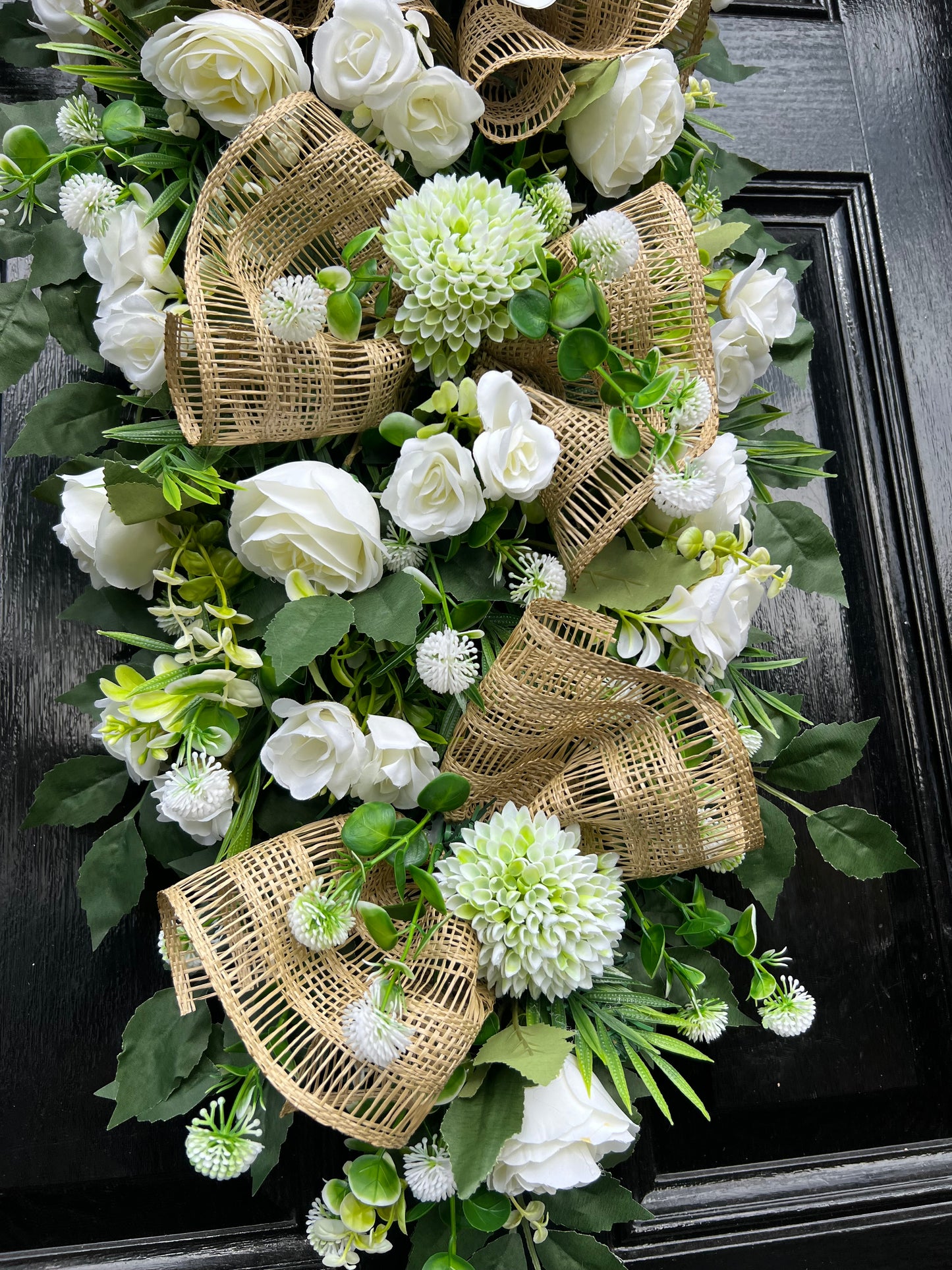 MIXED FOLIAGE/NEUTRAL SUMMER DOOR SWAG ANY SEASON