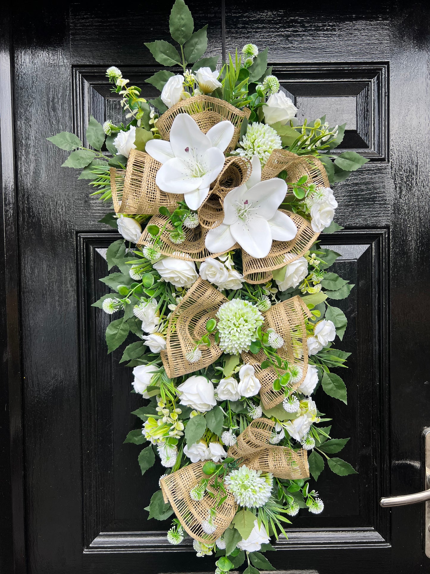 MIXED FOLIAGE/NEUTRAL SUMMER DOOR SWAG ANY SEASON