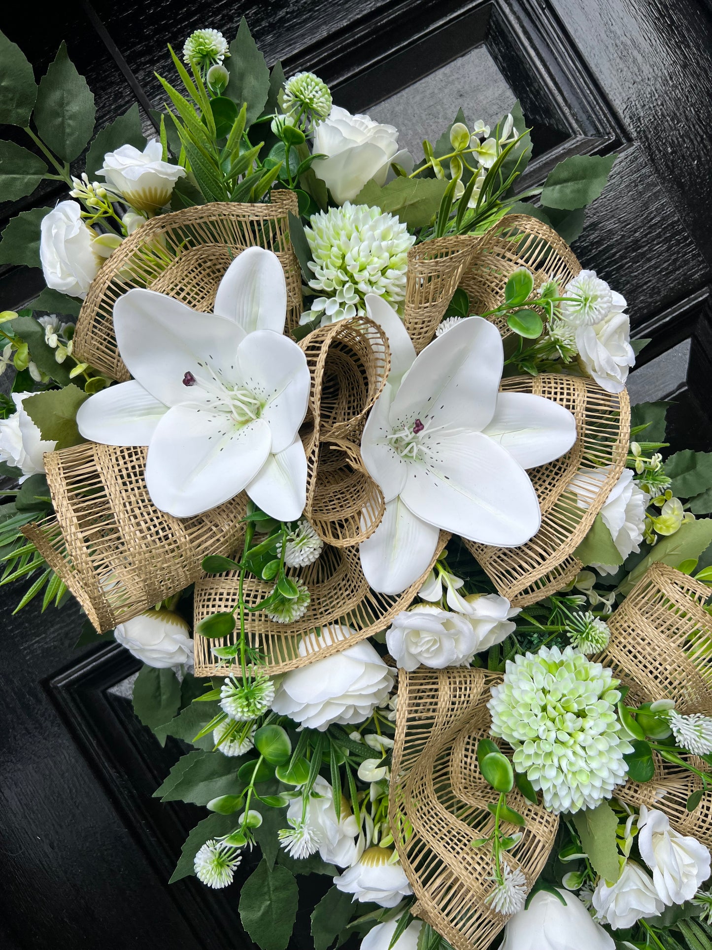 MIXED FOLIAGE/NEUTRAL SUMMER DOOR SWAG ANY SEASON