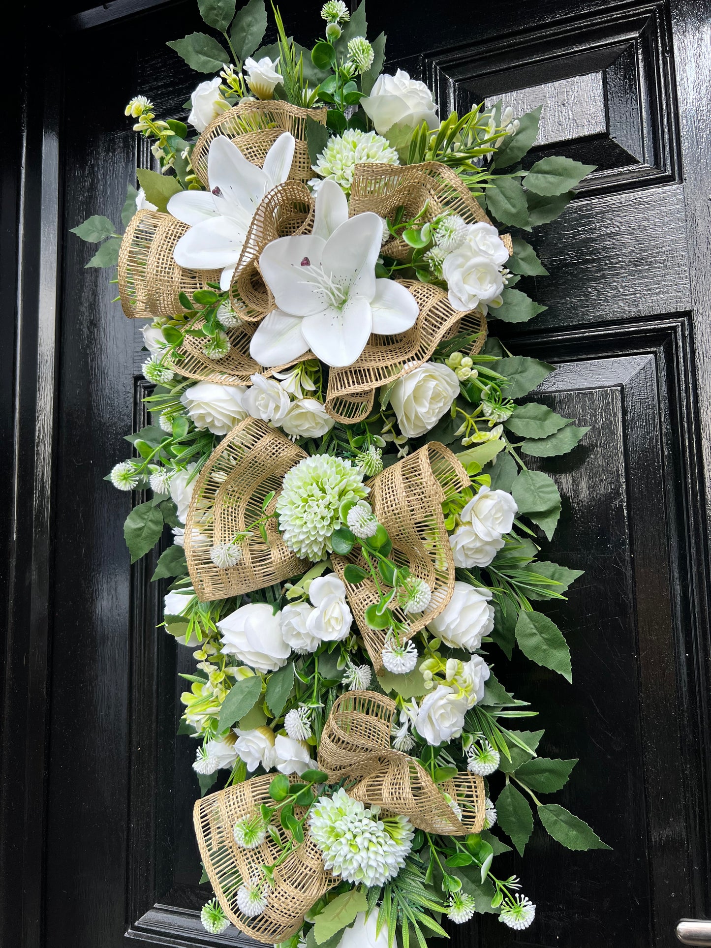MIXED FOLIAGE/NEUTRAL SUMMER DOOR SWAG ANY SEASON
