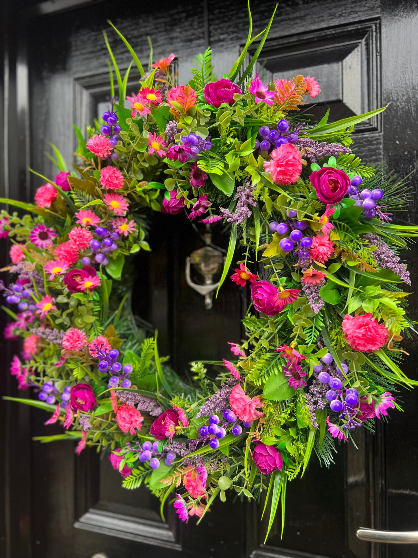 65cm DELUXE PINKS/PURPLES SPRING/SUMMER MIX WREATH