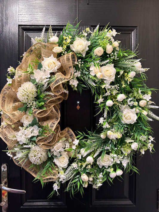 65cm DELUXE RUSTIC MESH ALL SEASON FOLIAGE WREATH