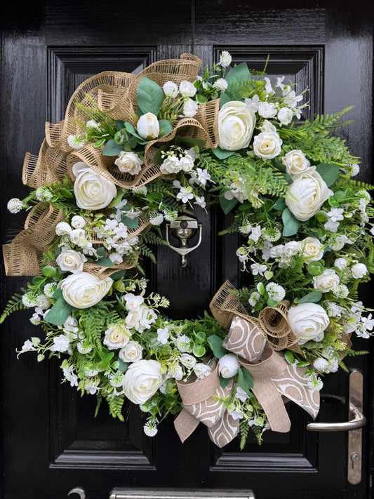 65cm NEUTRALS MESH MIXED FOLIAGE ANY SEASON WRE