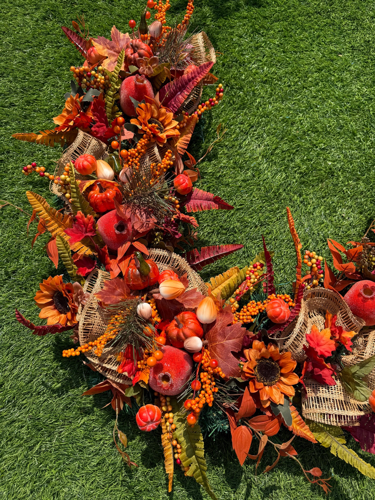 1.35metre AUTUMN MIC WOODLAND PUMPKIN GARLAND