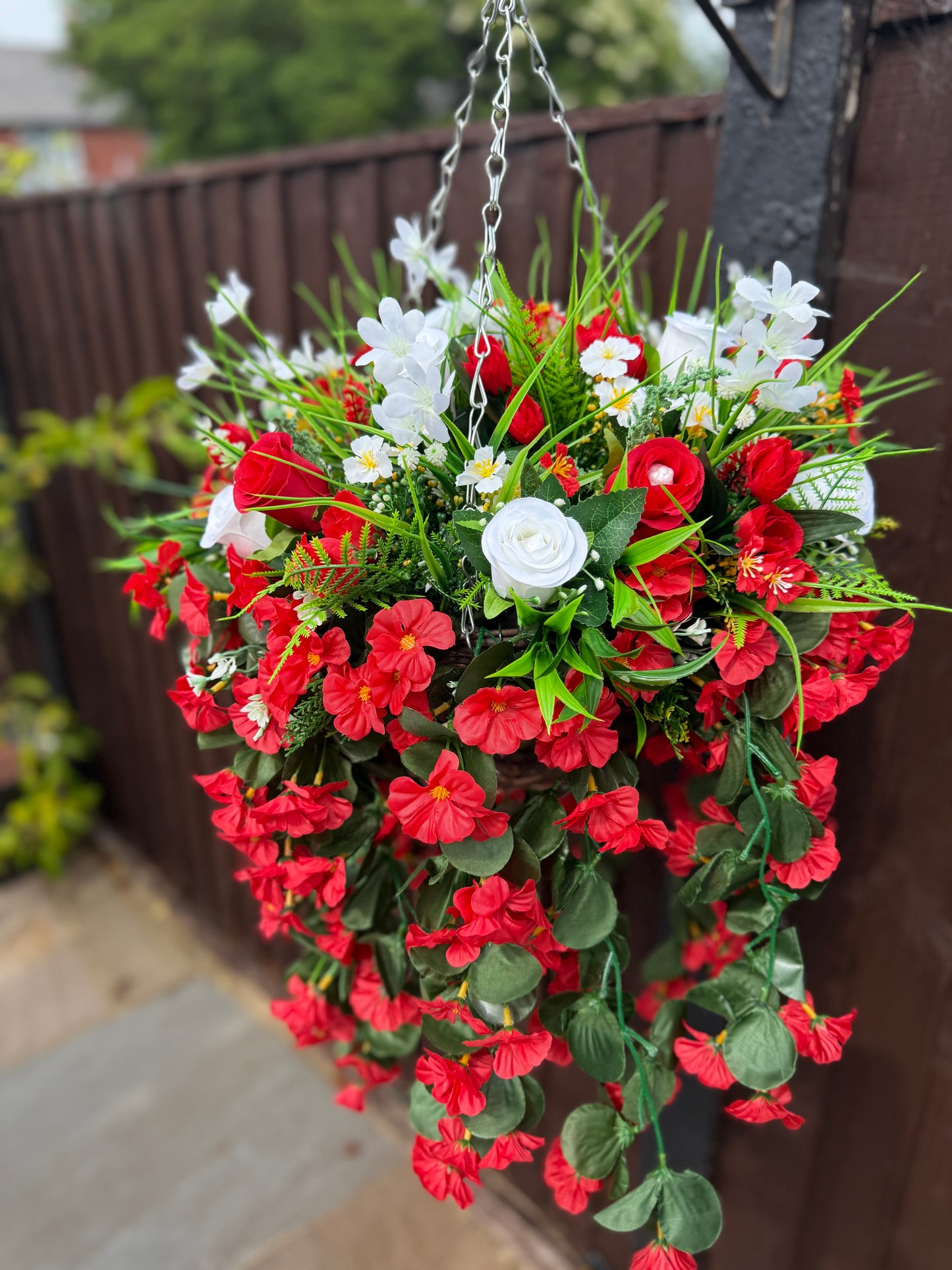 MEDIUM 12inch ROUND FLOWER BALL BASKETS - any colour see description