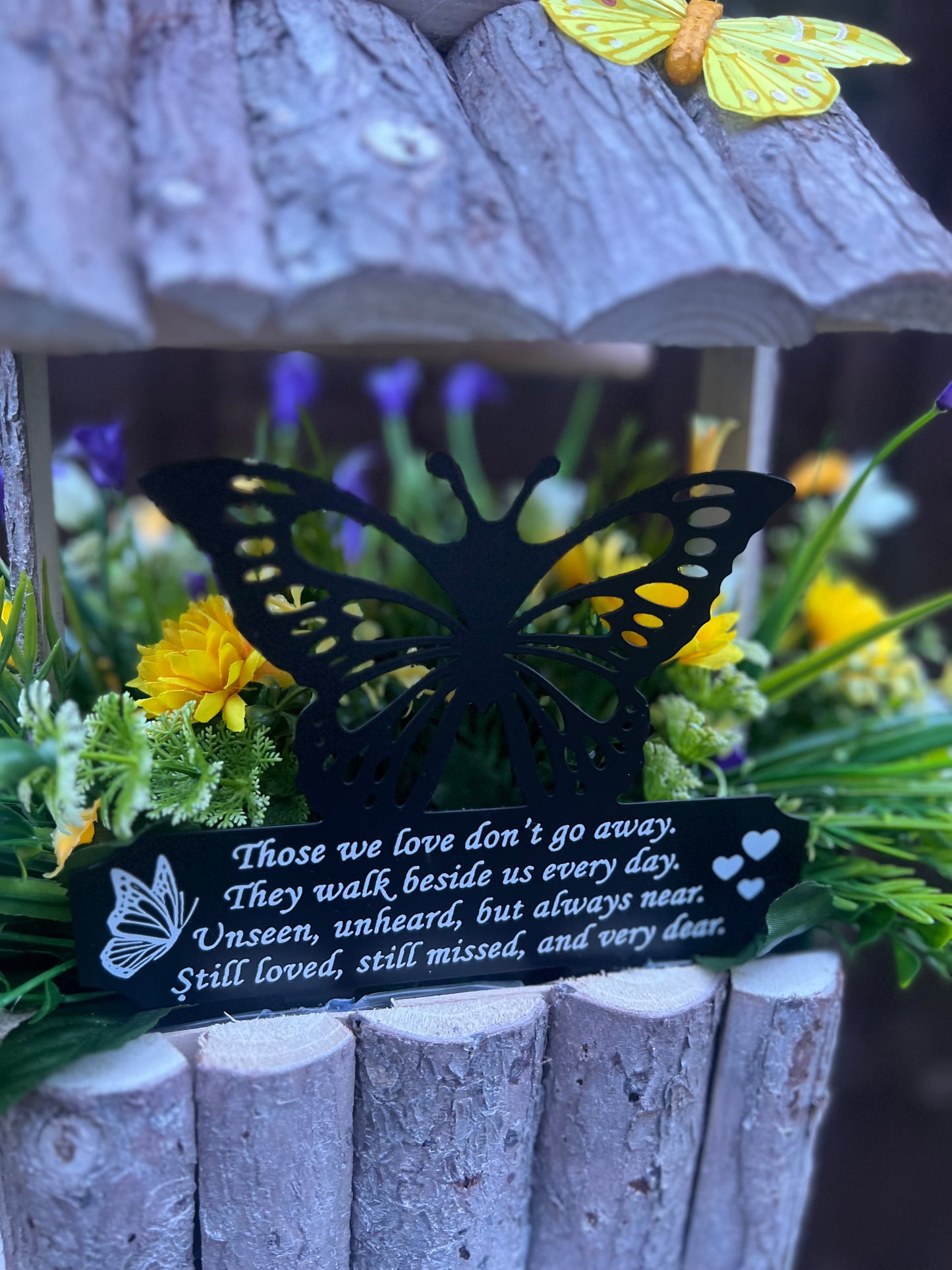 BUTTERFLY POEM STAKE WISHING WELL