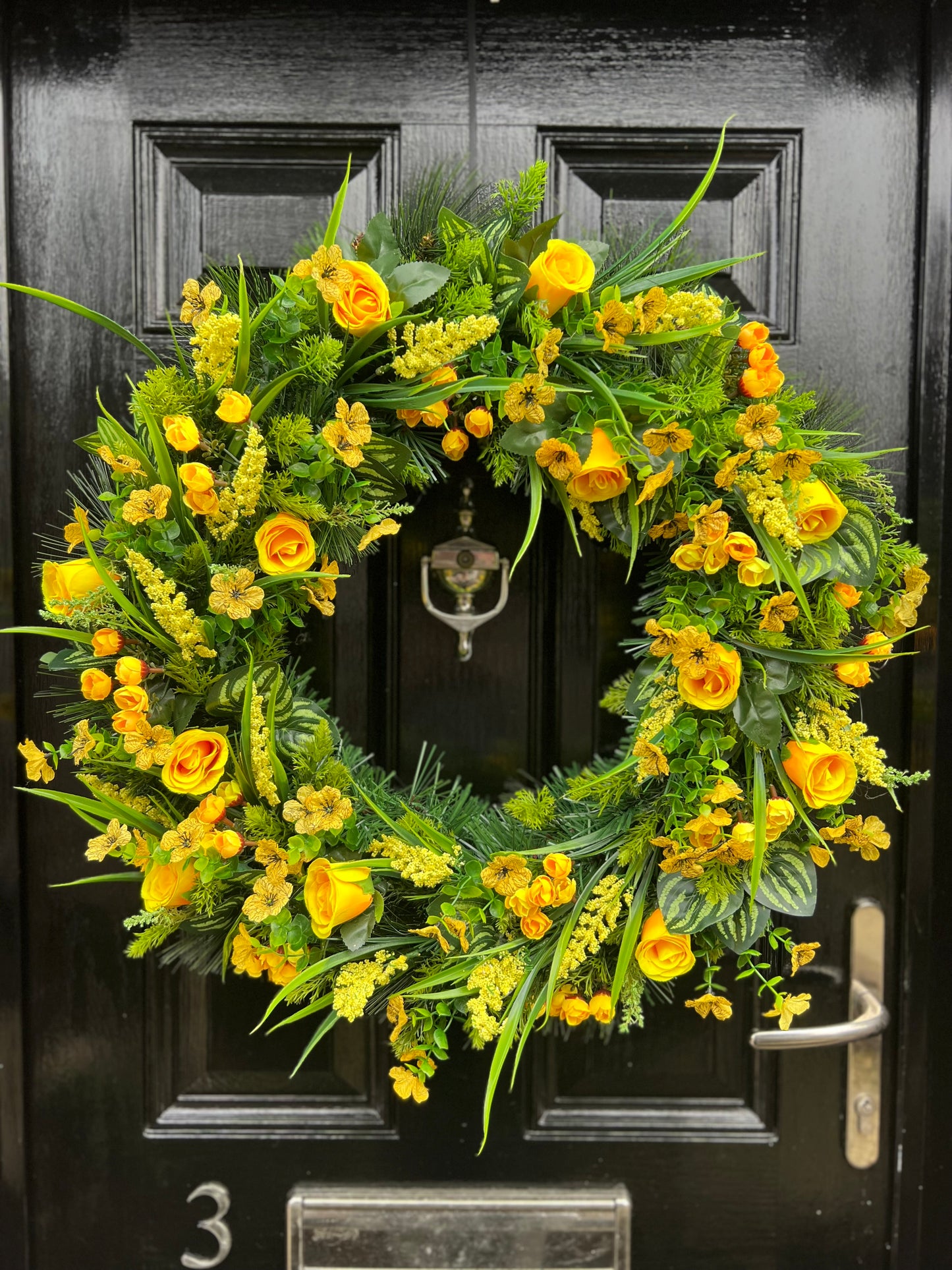 65cm YELLOW TONES SPRING WREATH