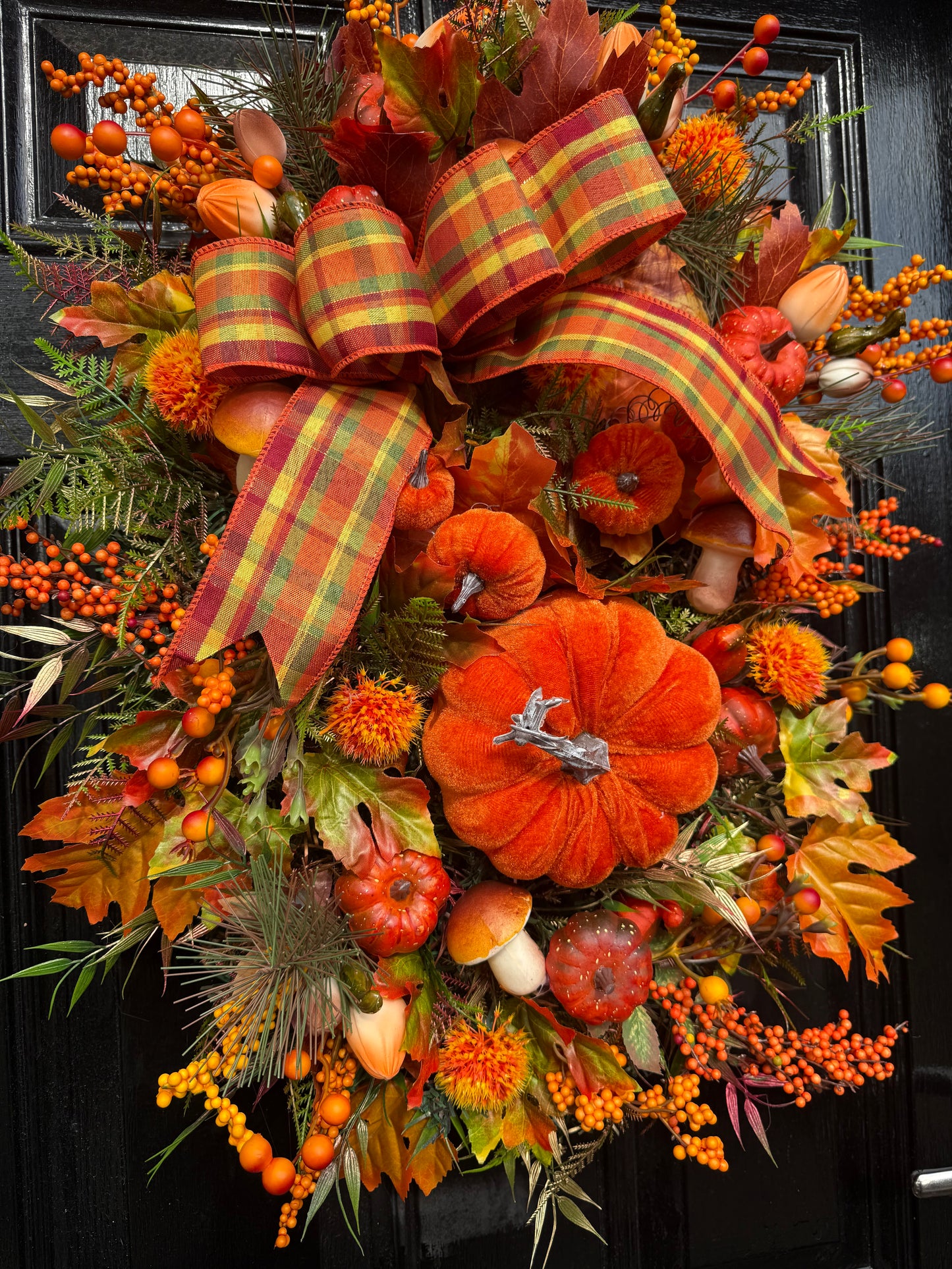 65cm DELUXE PUMPKIN WOODLAND MIXED FOLIAGE AUTUMN SWAG