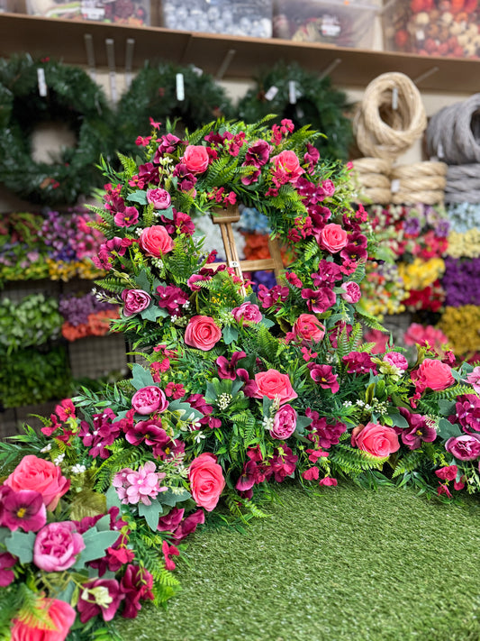 SPRING DEAL DELUXE WREATH AND MATCHING 1.35metre GARLAND - ANY COLOUR CHOICE
