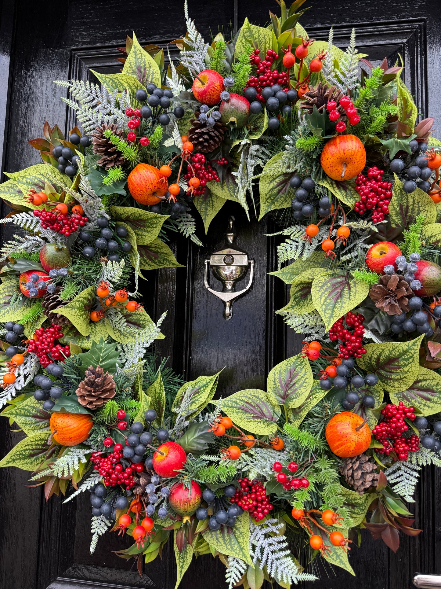 65cm DELUXE WOODLAND APPLE BERRY MIXED FOLIAGE AUTUMN WREATH