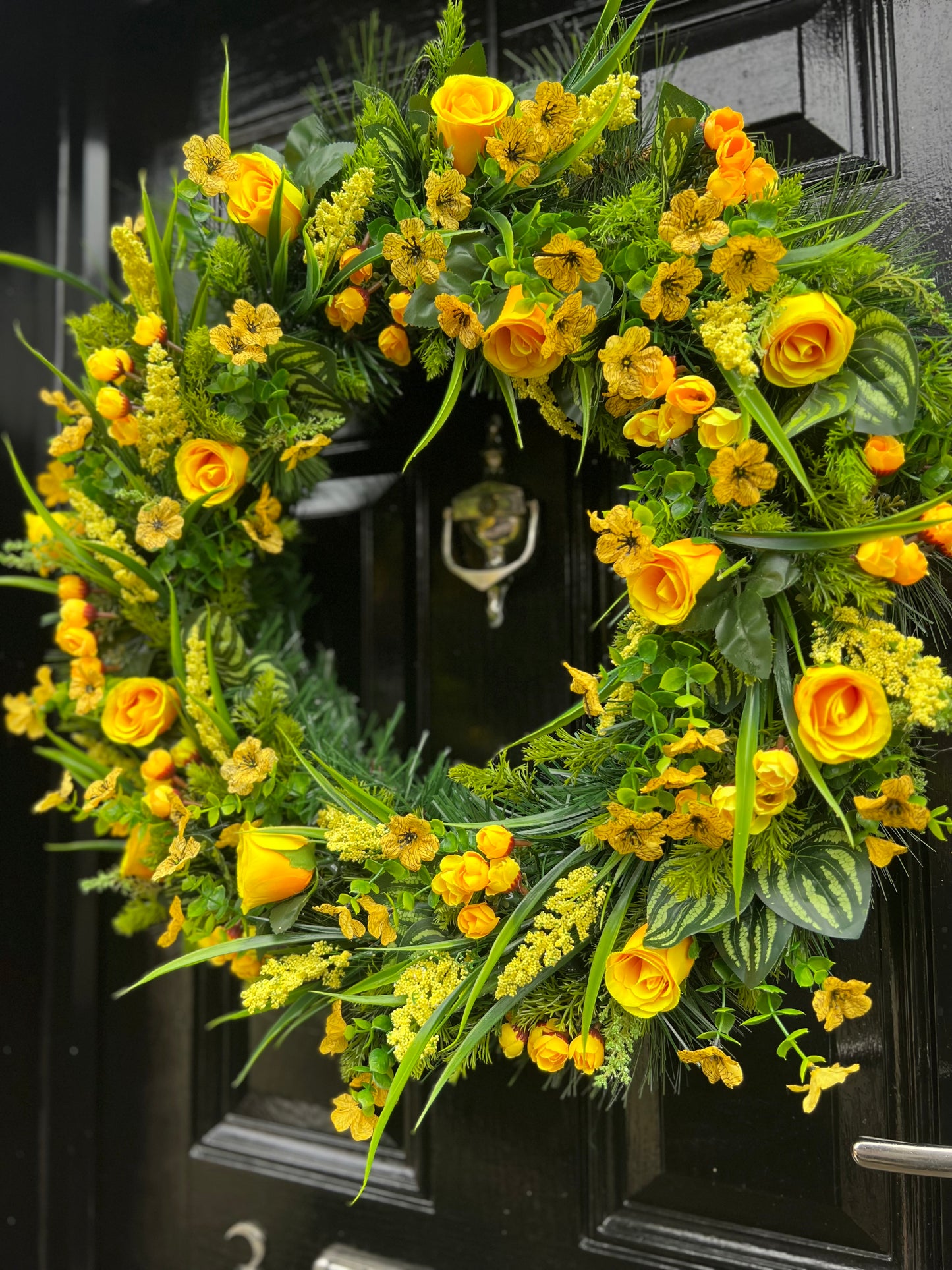 65cm YELLOW TONES SPRING WREATH