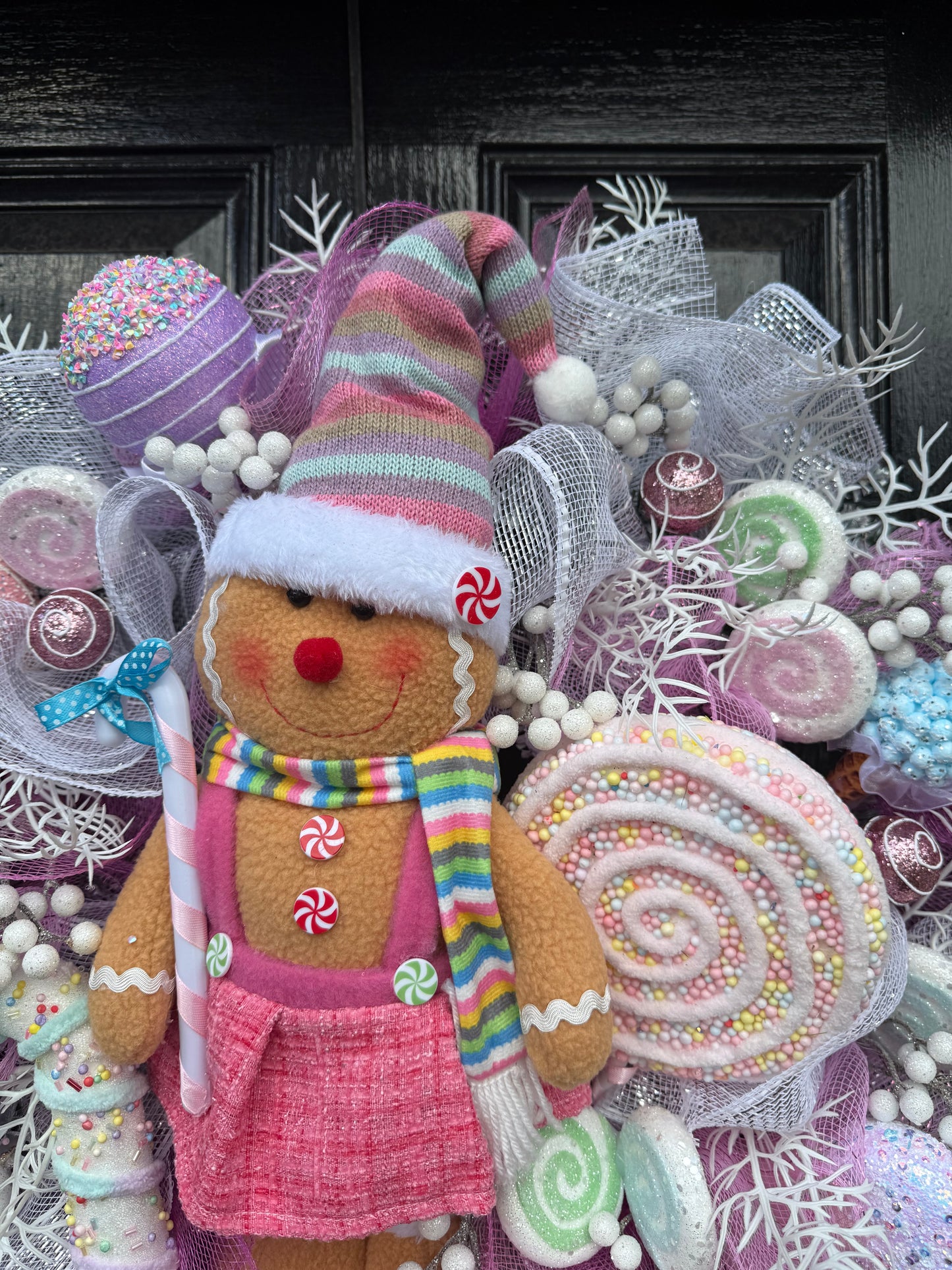 65cm SUPER DELUXE PASTEL GINGERBREAD WREATH - IMMEDIATE DISPATCH