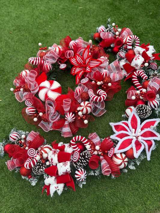 CANDY DEAL 6ft GARLAND & 65cm DELUXE WREATH - MADE TO ORDER,  END SEPTEMBER / EARLY OCTOBER
