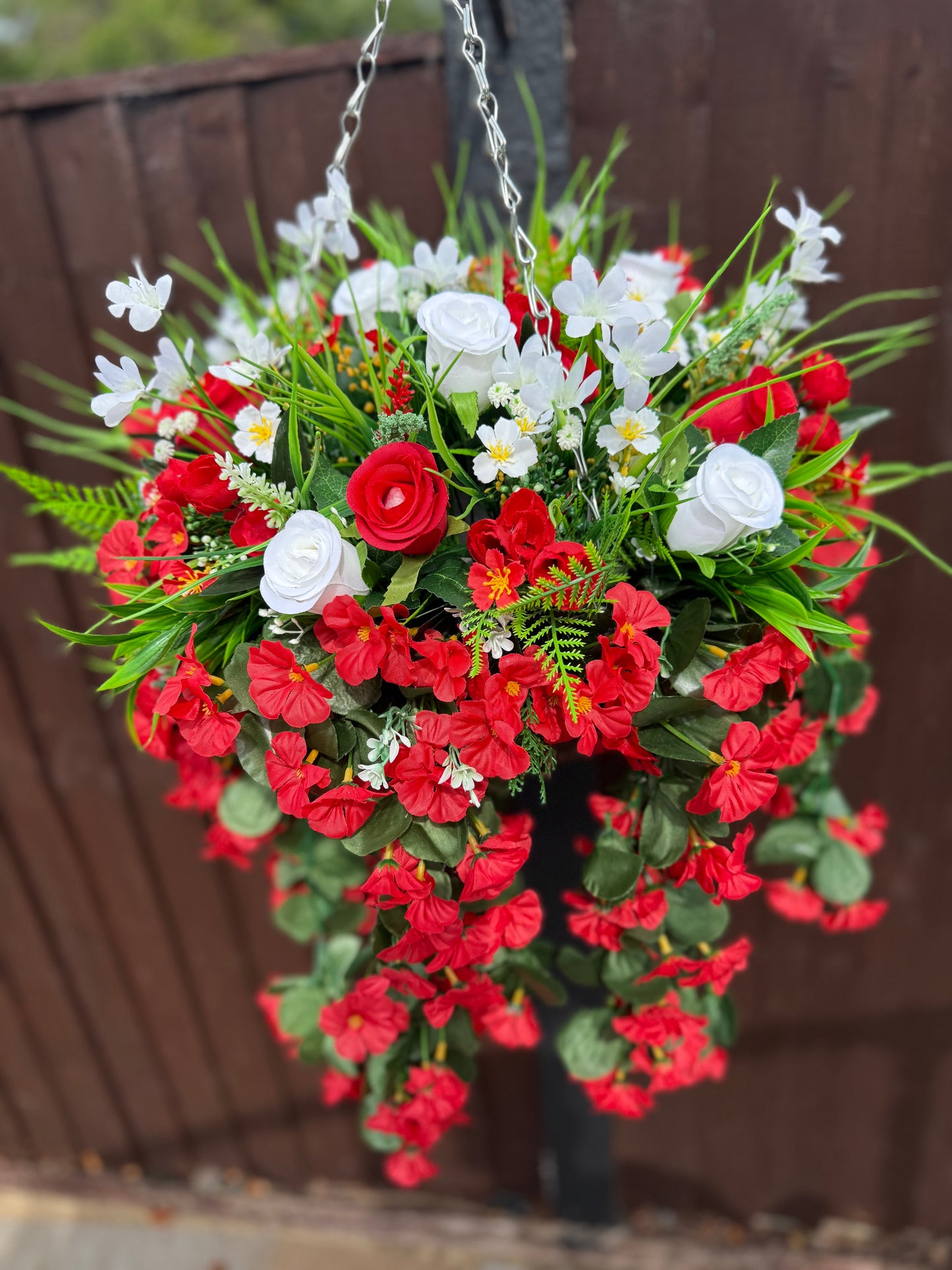 MEDIUM 12inch ROUND FLOWER BALL BASKETS - any colour see description
