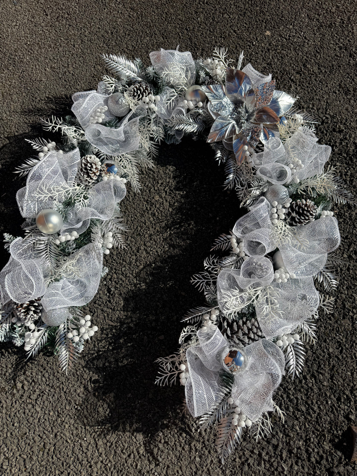 6FT FROSTED MIXED SPARKLE GARLAND  - COLOUR OPTION - ***PLEASE NOTE DESPATCH WILL BE MID NOVEMBER