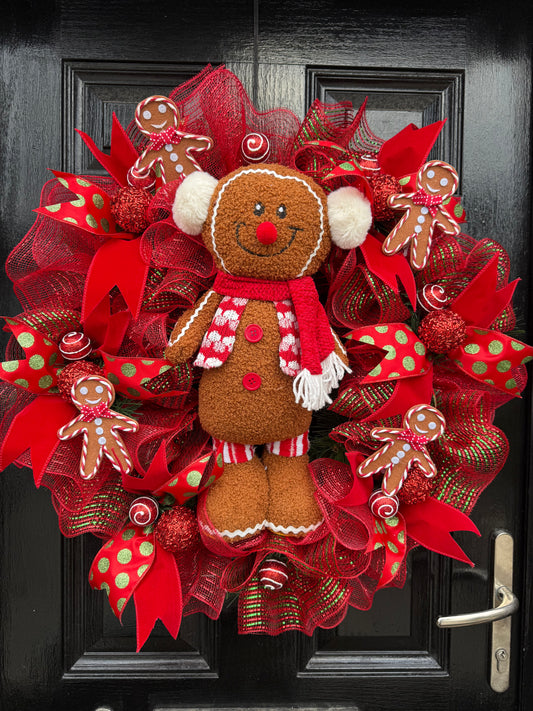 65cm DELUXE GIANT GINGERBREAD MIXED WREATH
