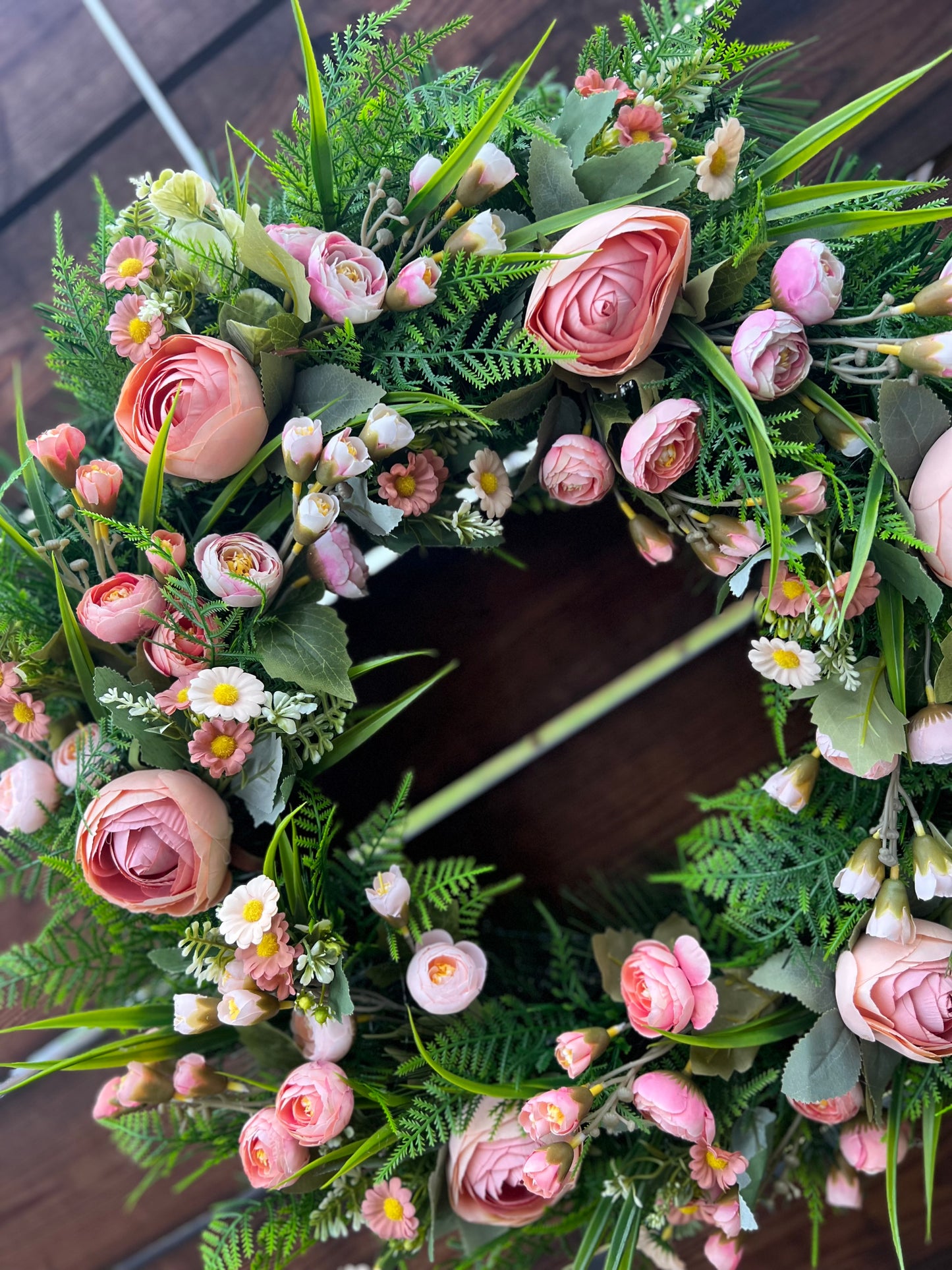 60cm BLUSH FOLIAGE DELUXE MIX WREATH