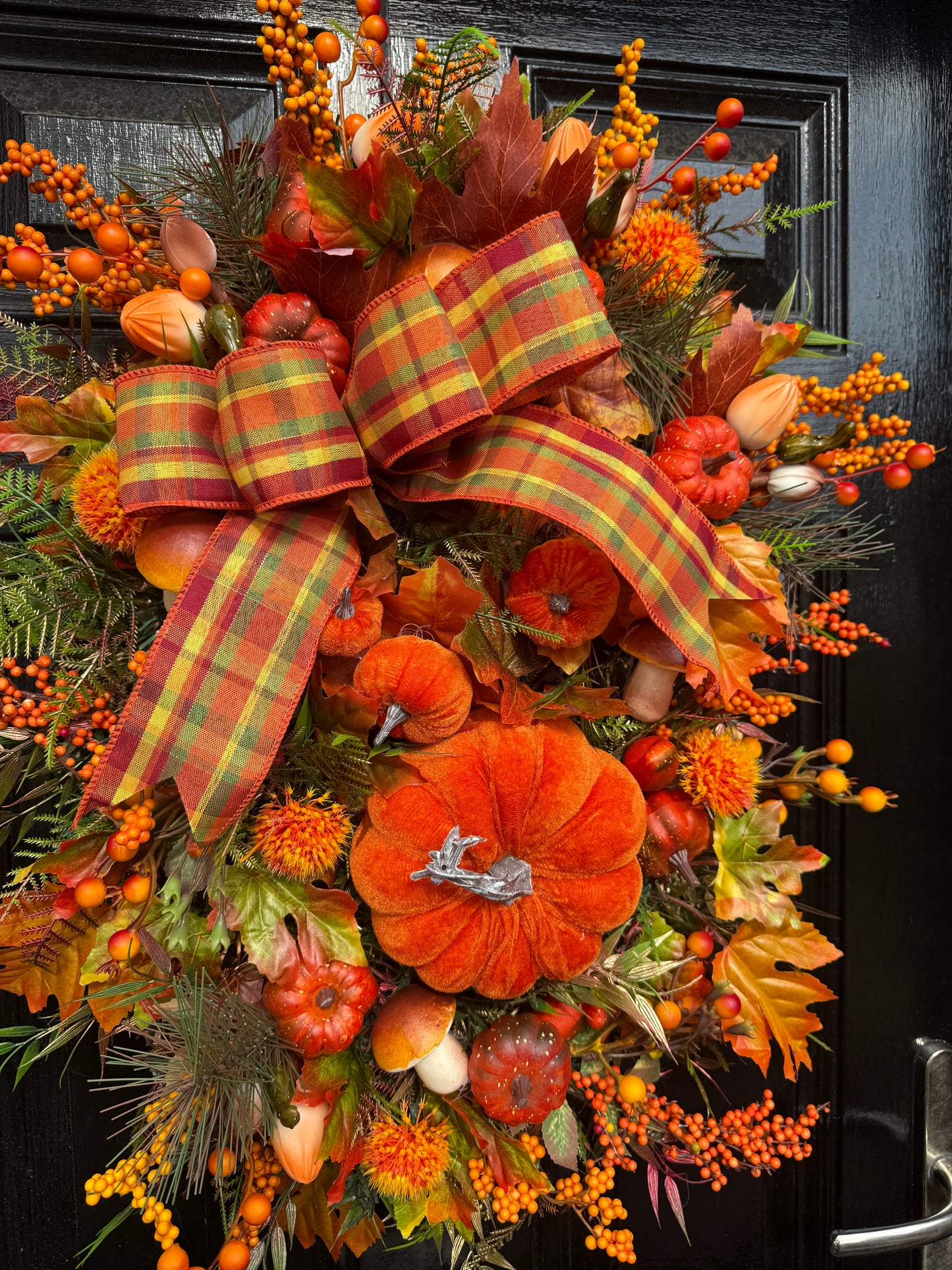 65cm DELUXE PUMPKIN WOODLAND MIXED FOLIAGE AUTUMN SWAG