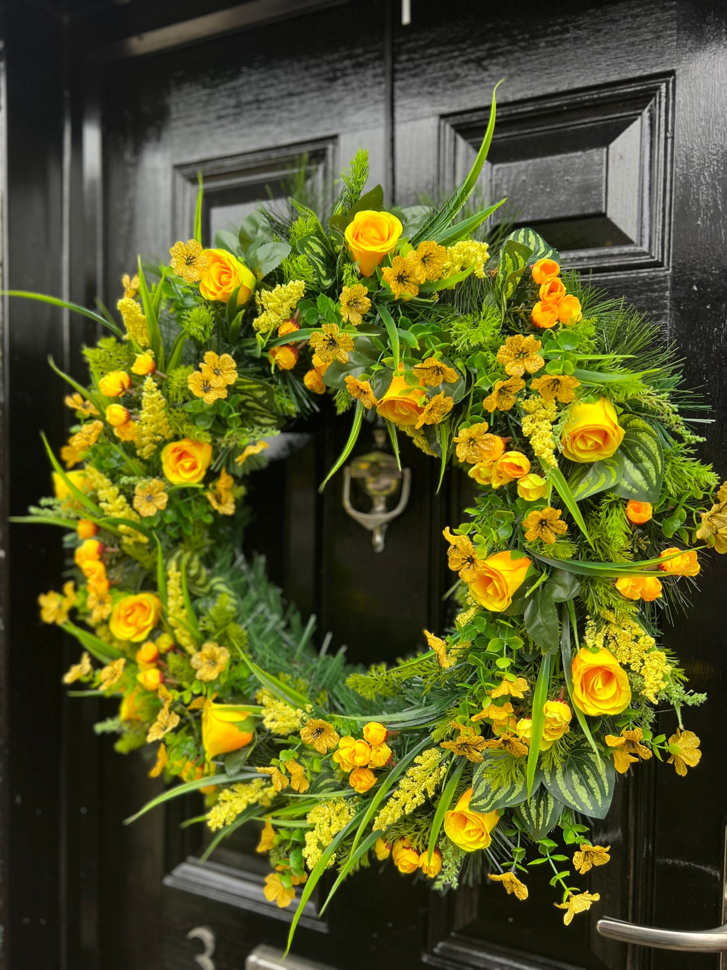 65cm YELLOW TONES SPRING WREATH