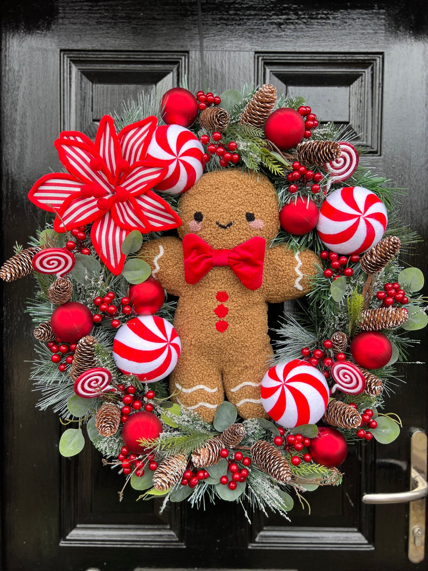 60cm DELUXE WREATH GIANT GINGERBREAD - IMMEDIATE DESPATCH