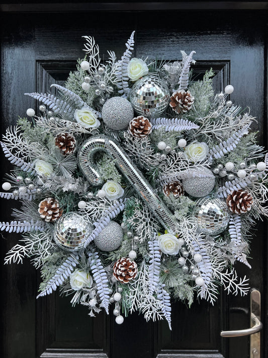 ONLY ORDER FOR DESPATCH ***MID SEPTEMBER *** 65cm MIRROR BALL SPARKLE DELUXE WREATH