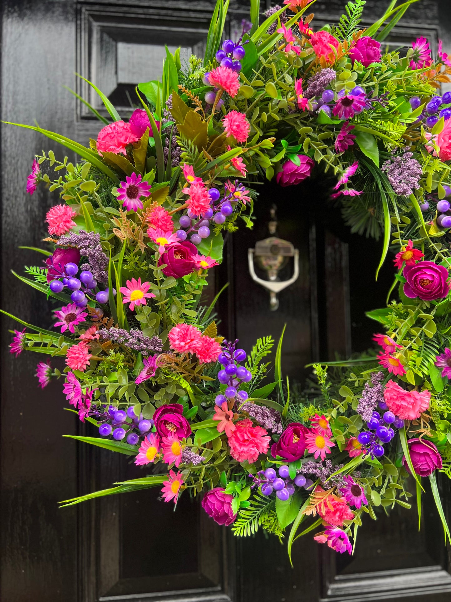 65cm DELUXE PINKS/PURPLES SPRING/SUMMER MIX WREATH