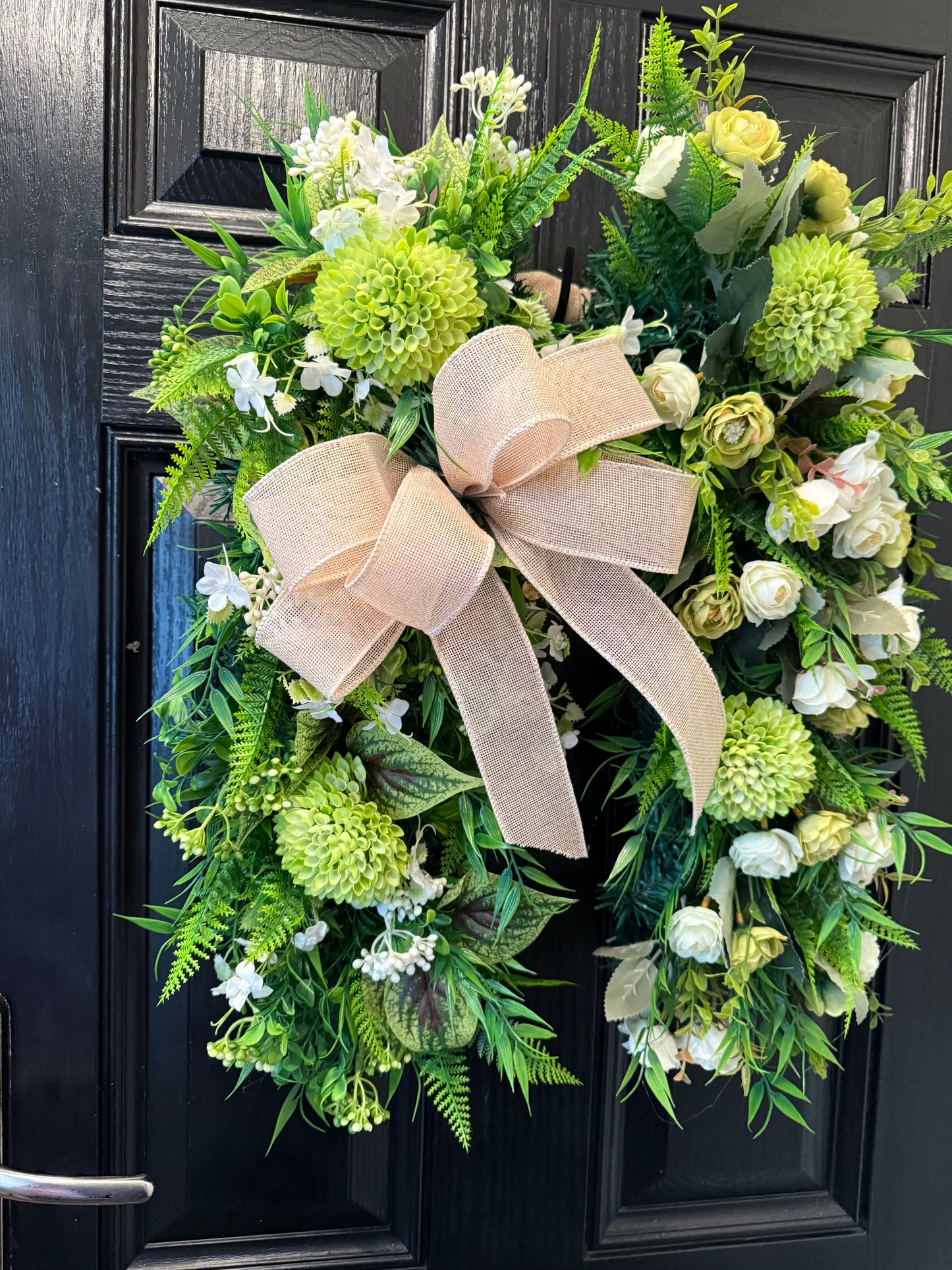 MIXED FOLIAGE SPRING / SUMMER HORSESHOE WREATH
