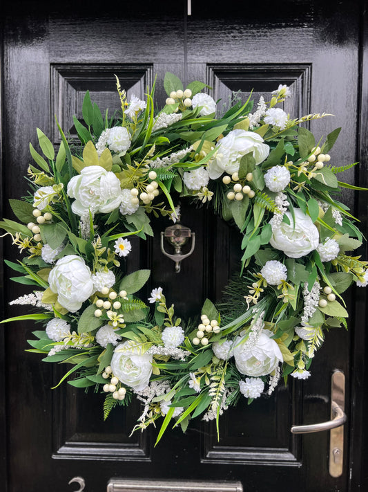 65cm DELUXE NEUTRALS SPRING/SUMMER WREATH