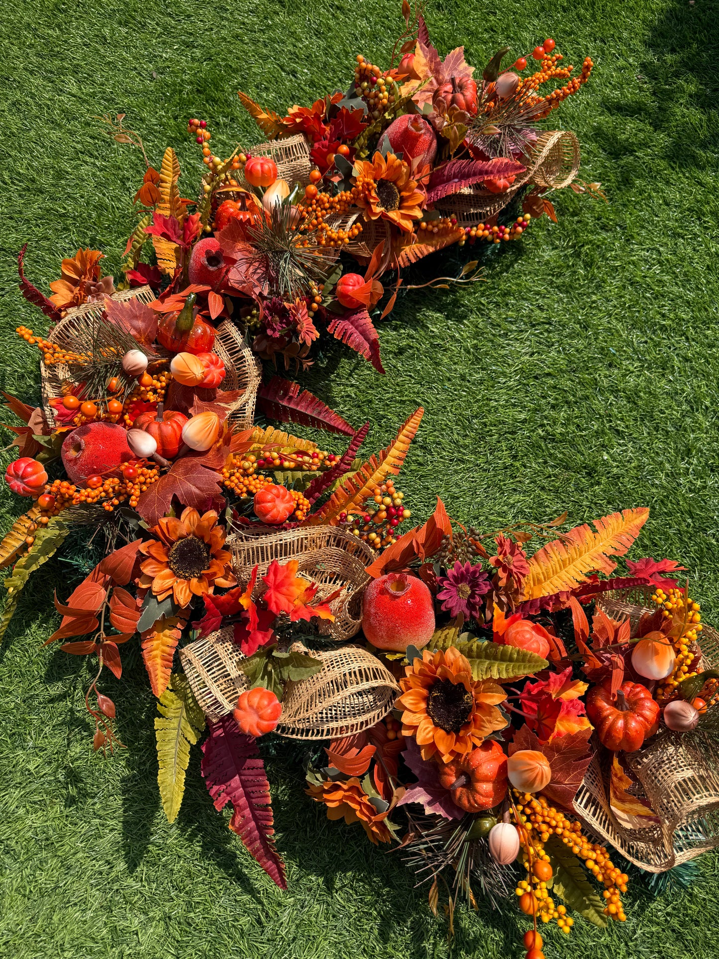 1.35metre AUTUMN MIC WOODLAND PUMPKIN GARLAND