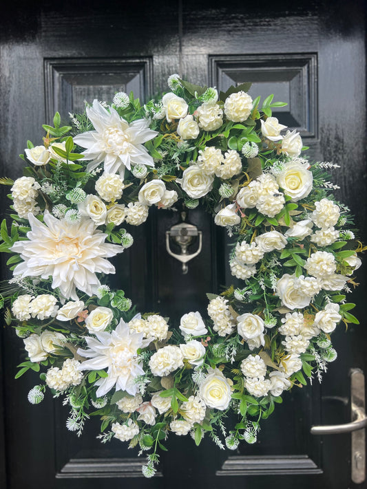 65cm DELUXE NEUTRALS MIXED FOLIAGE ANY SEASON WREATH